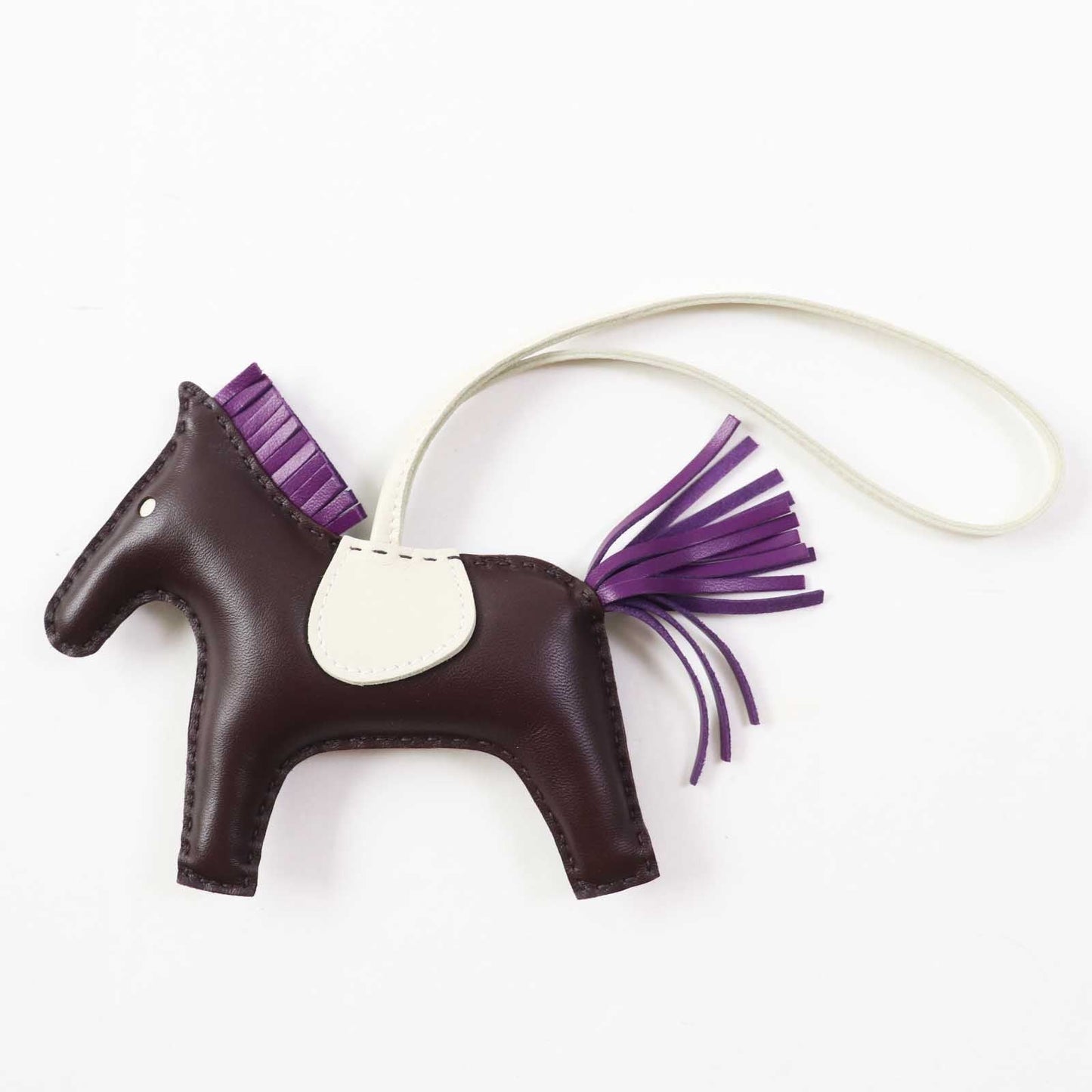 HERMES Bag charm Anyo Miro Rouge Serie Violet Cle Rodeo Charm MM