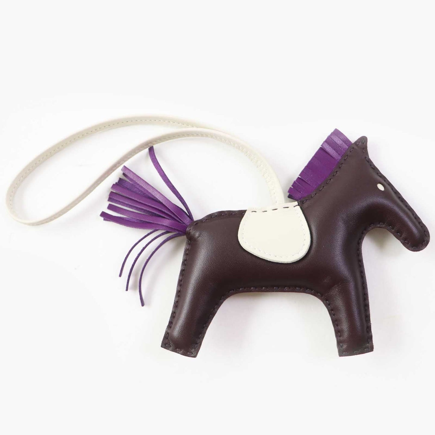 HERMES Bag charm Anyo Miro Rouge Serie Violet Cle Rodeo Charm MM