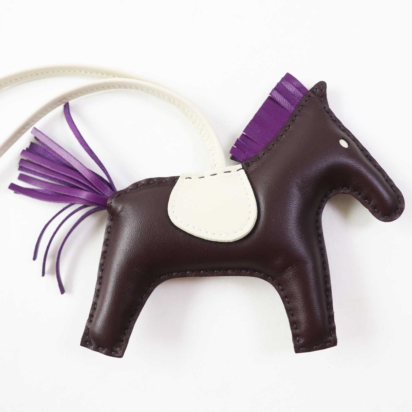 HERMES Bag charm Anyo Miro Rouge Serie Violet Cle Rodeo Charm MM