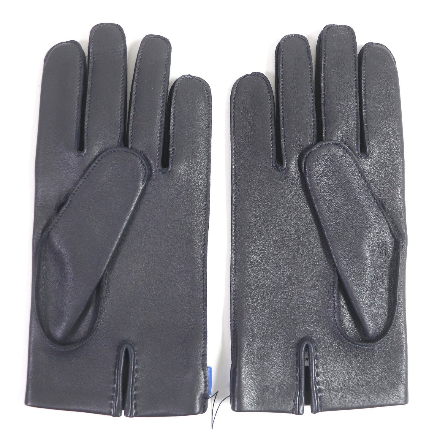 HERMES gloves Lamb leather Dark navy 8