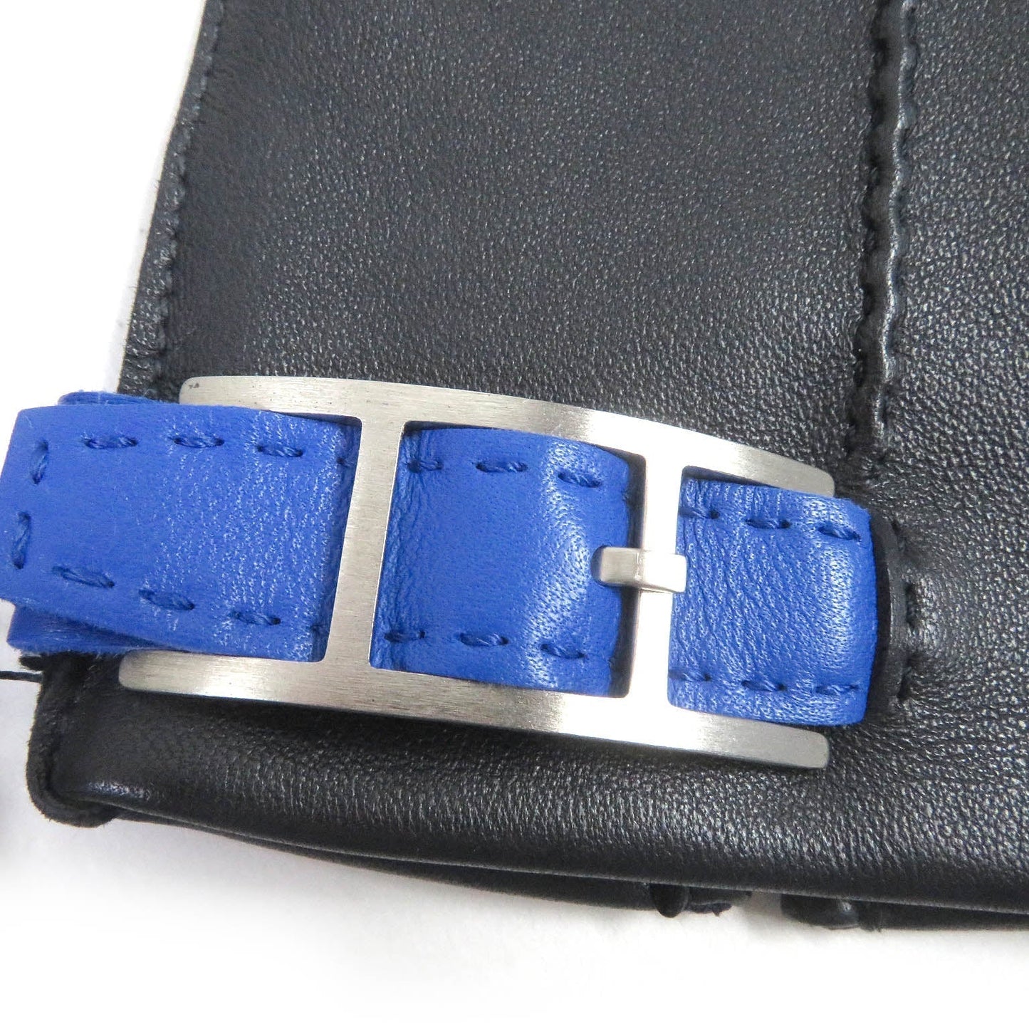 HERMES gloves Lamb leather Dark navy 8