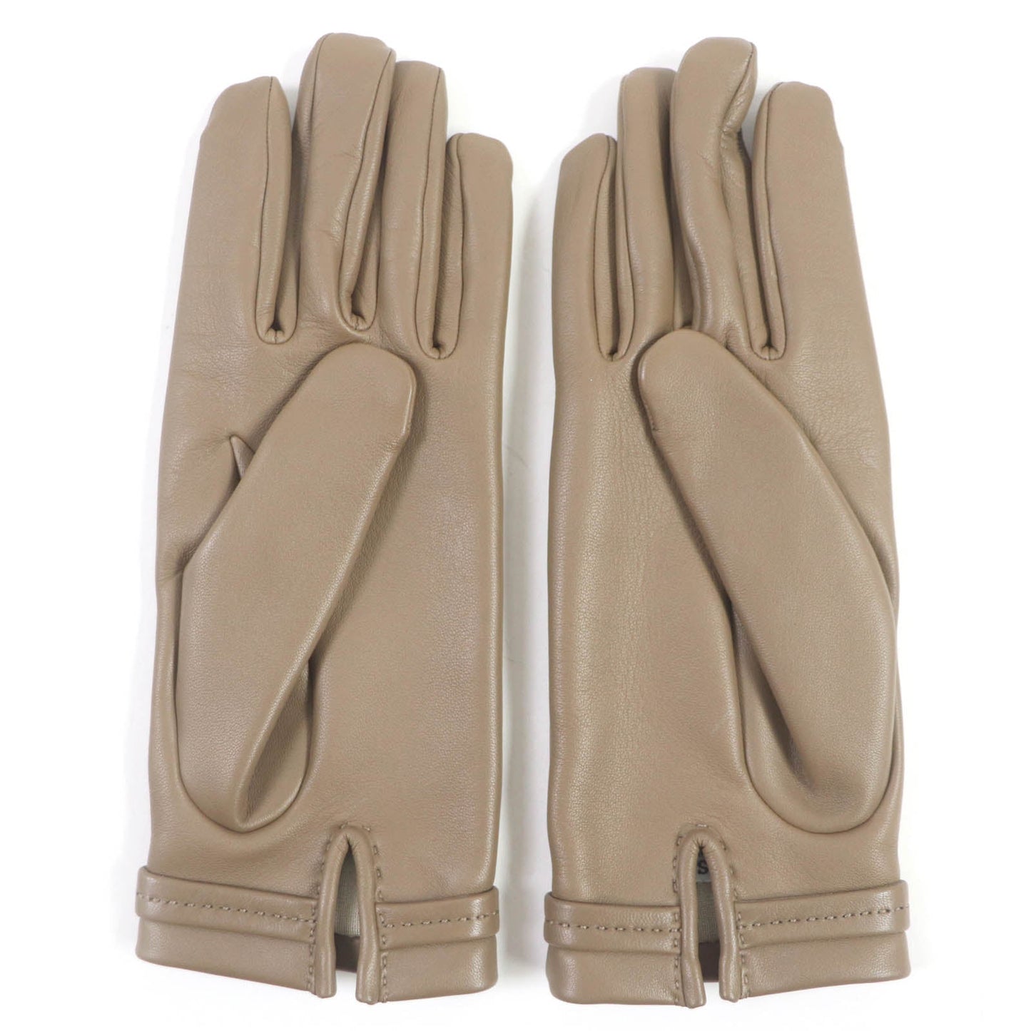 HERMES gloves Lamb leather beige 7