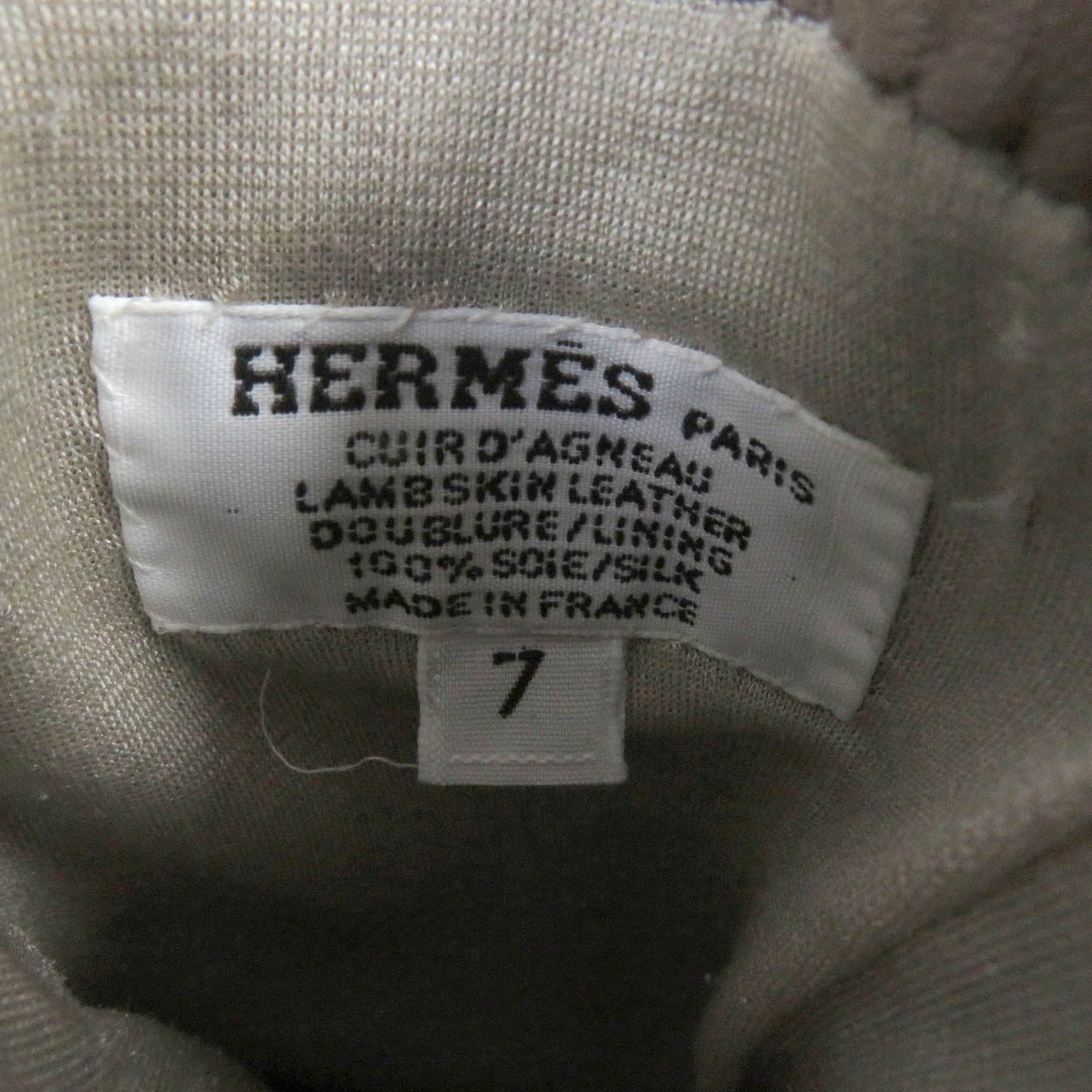 HERMES gloves Lamb leather beige 7