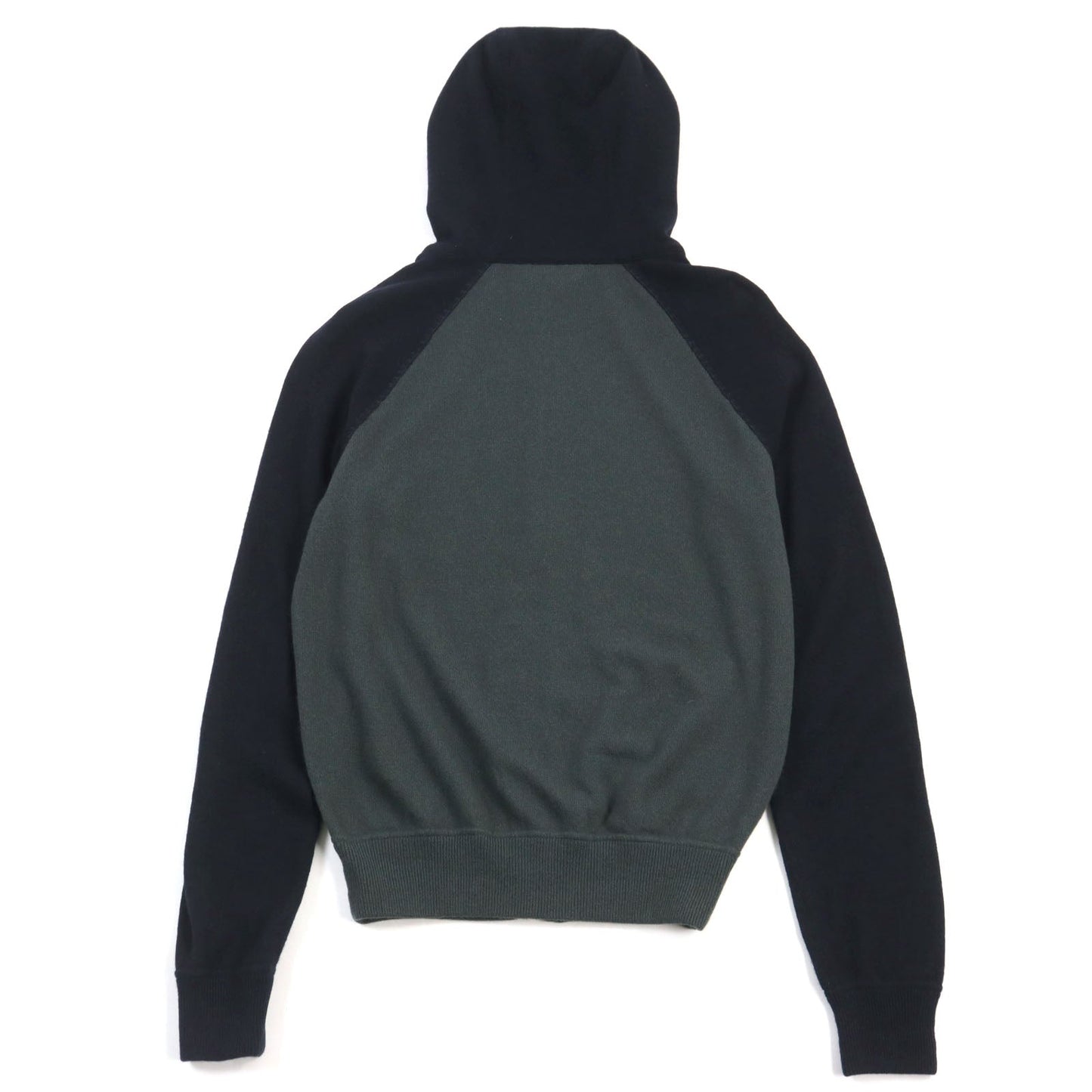 HERMES Hoodie wool Green navy M