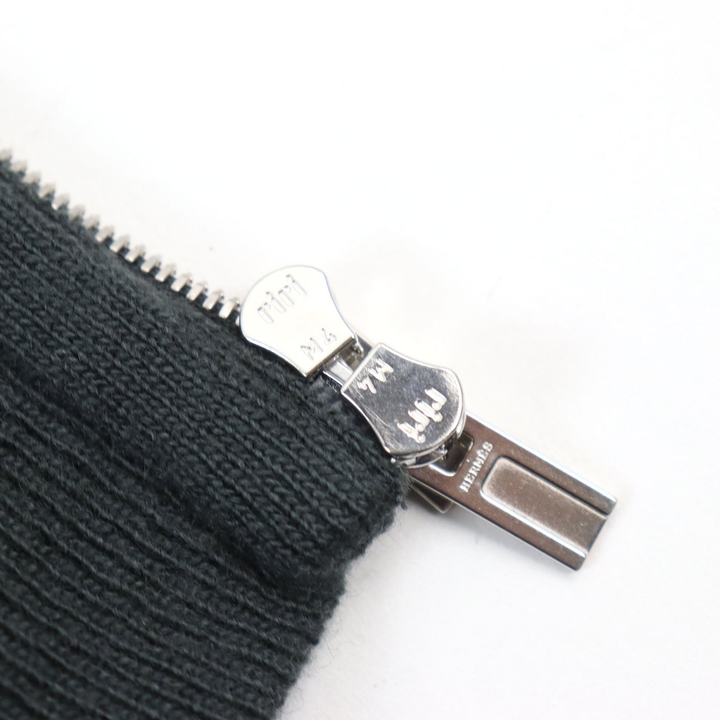 HERMES Hoodie wool Green navy M