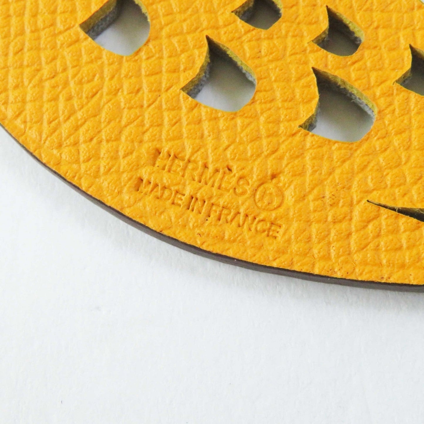HERMES key ring leather Multi Petit Ash