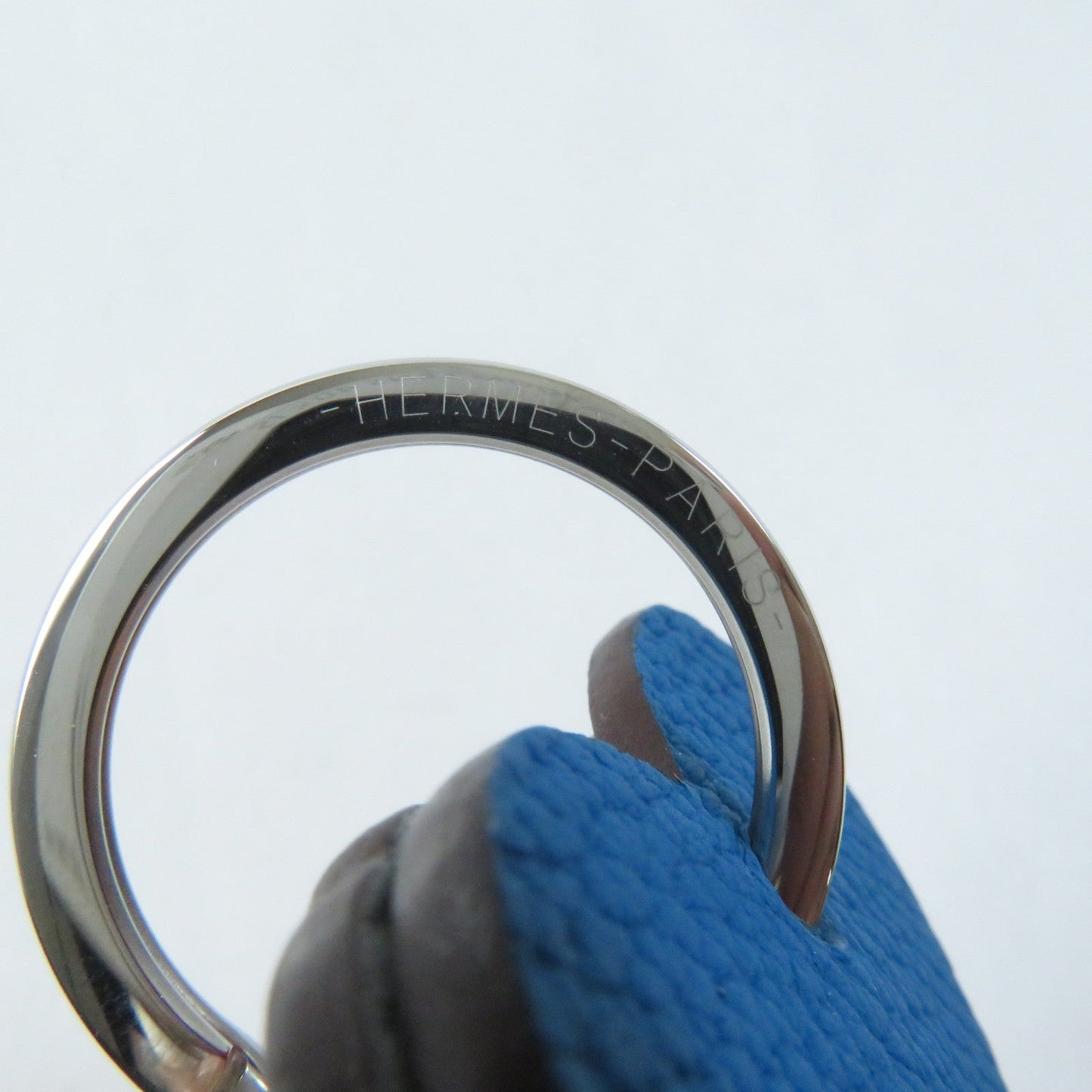 HERMES key ring leather Multi Petit Ash