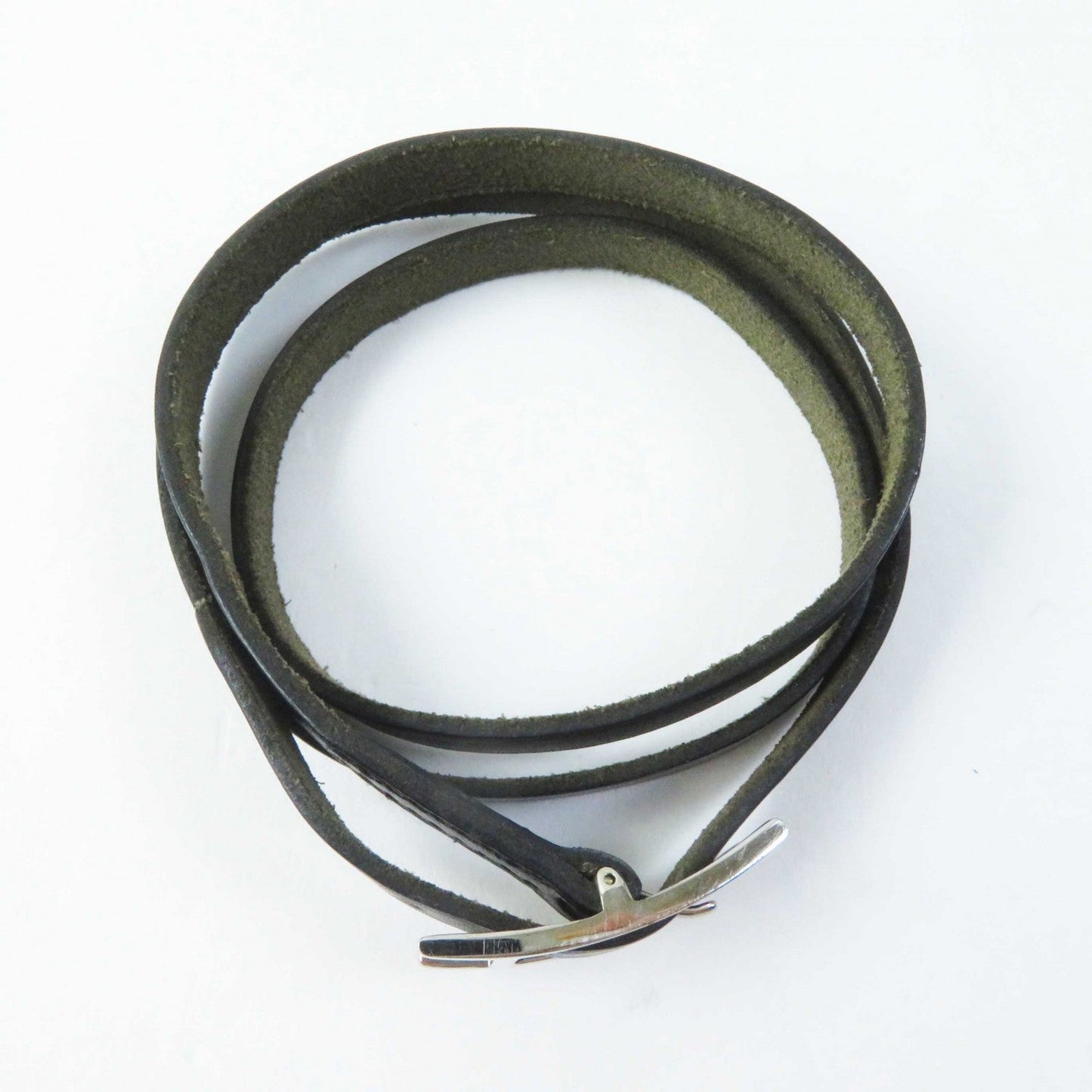 HERMES bracelet leather black Beapi de Bourtour