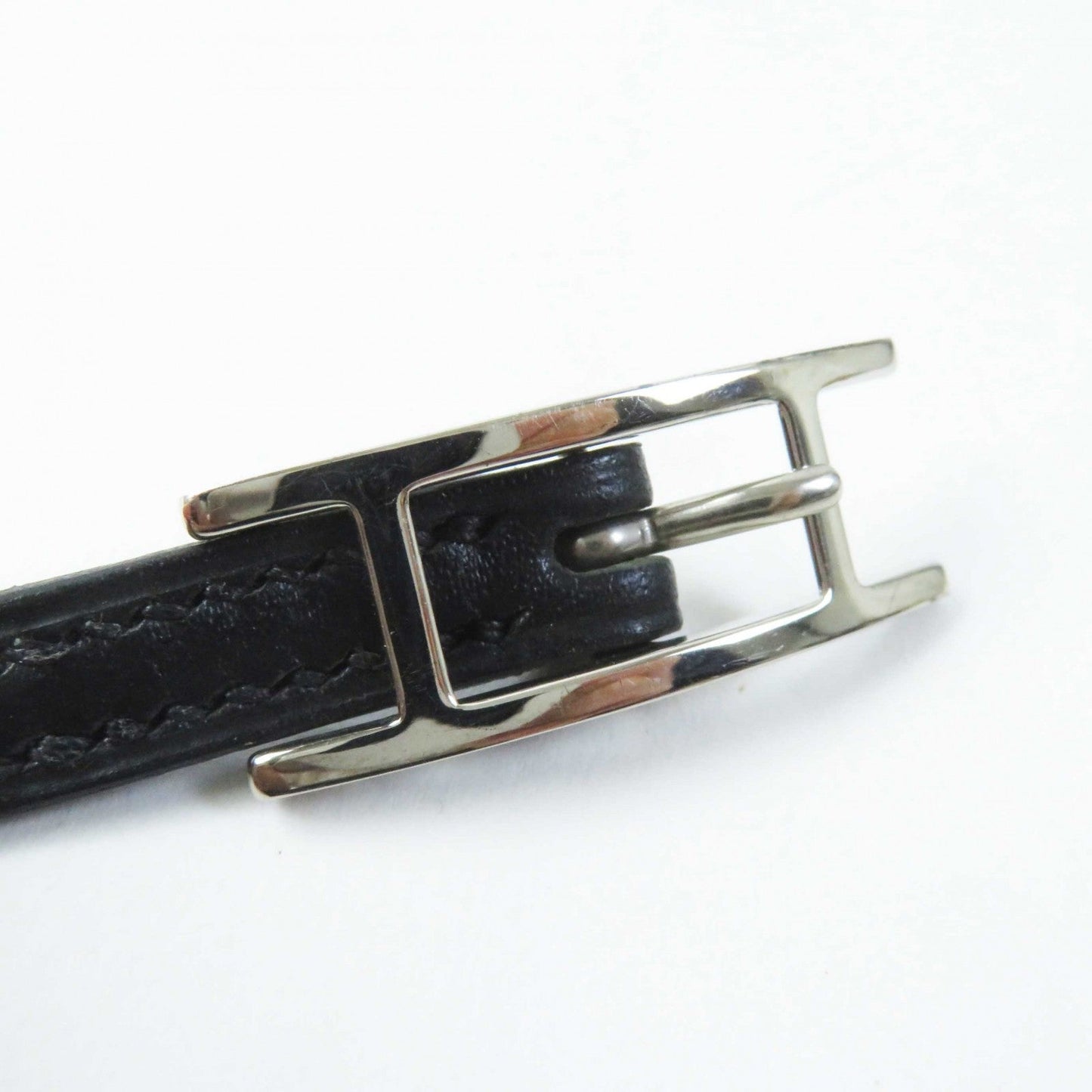 HERMES bracelet leather black Beapi de Bourtour