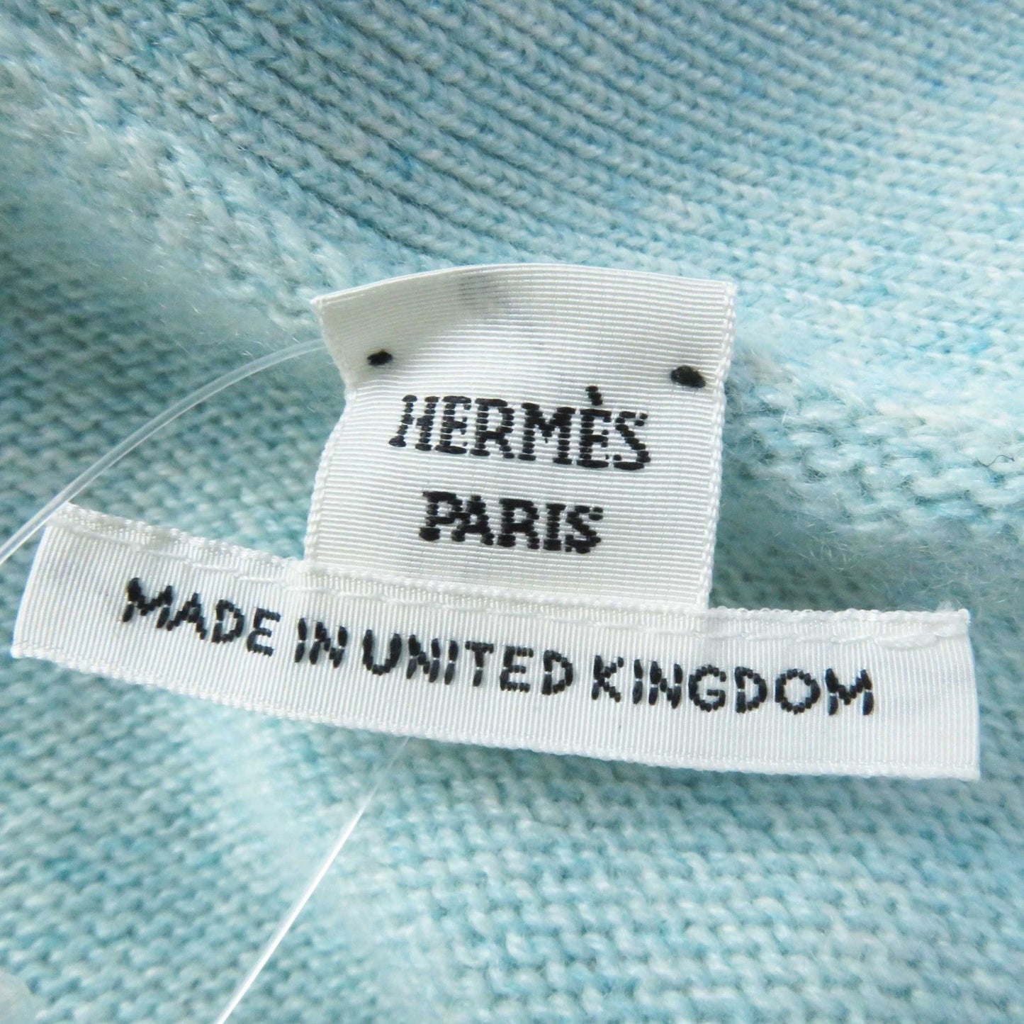 HERMES cardigan cashmere Light blue 34