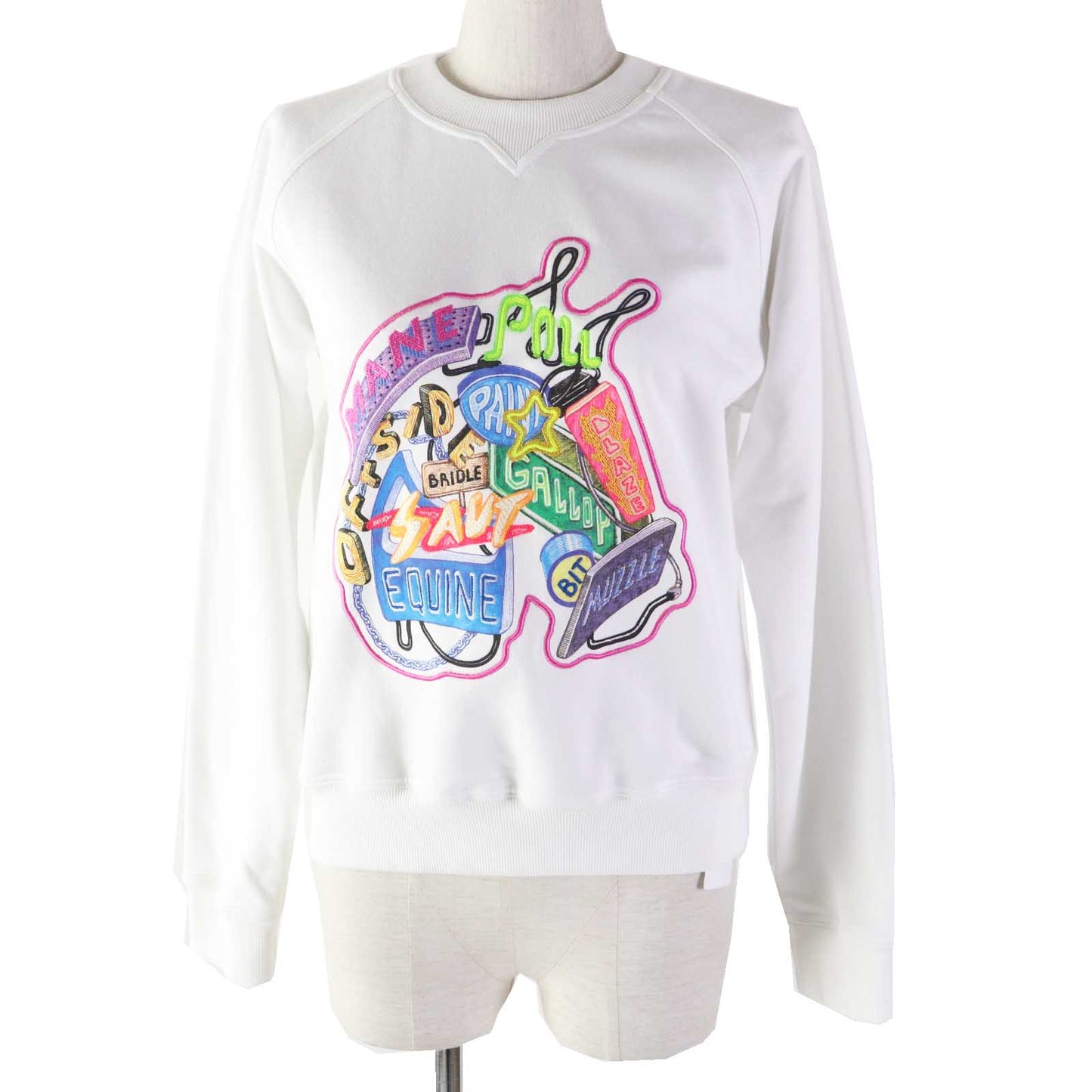 HERMES sweat 3E4626DA cotton white Chevaloscope 34