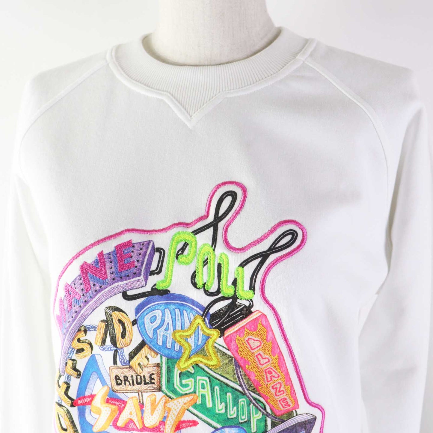 HERMES sweat 3E4626DA cotton white Chevaloscope 34