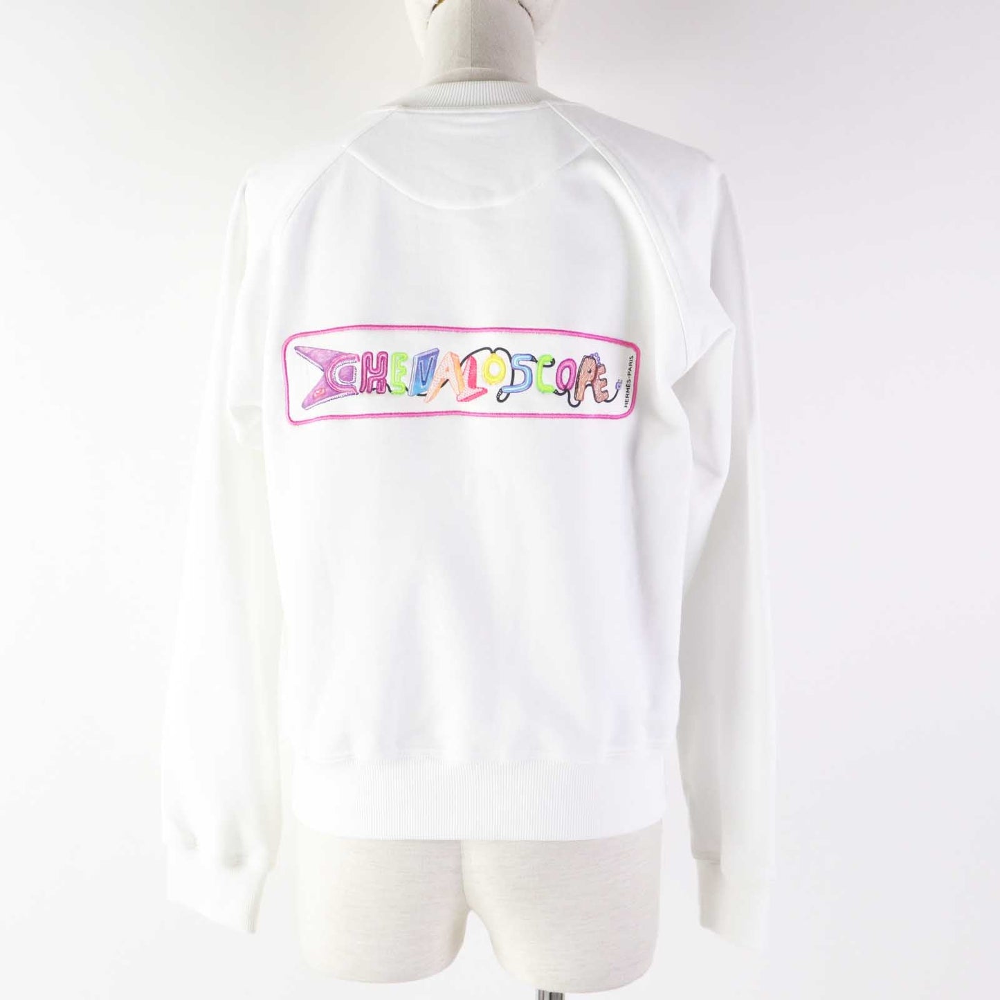 HERMES sweat 3E4626DA cotton white Chevaloscope 34