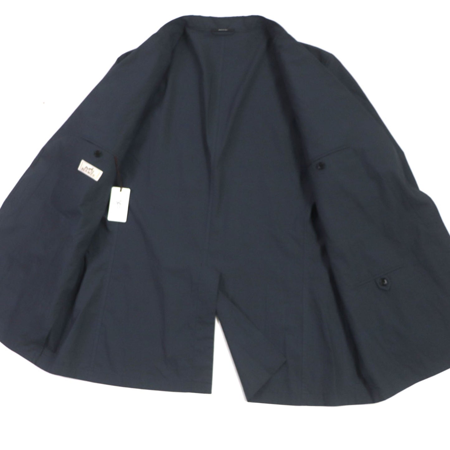 HERMES tailored jacket 21-5257 Main: 100% cotton Navy mens 56 Used