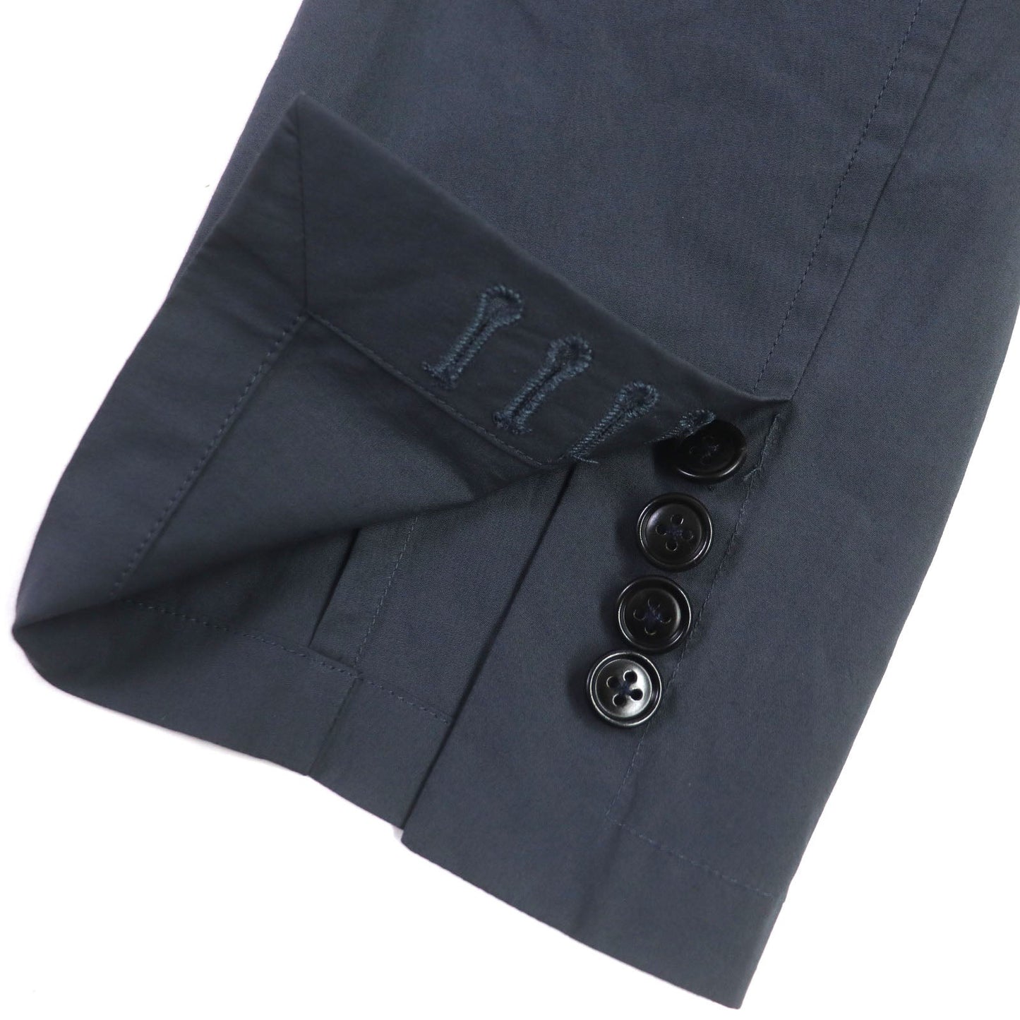 HERMES tailored jacket 21-5257 Main: 100% cotton Navy mens 56 Used