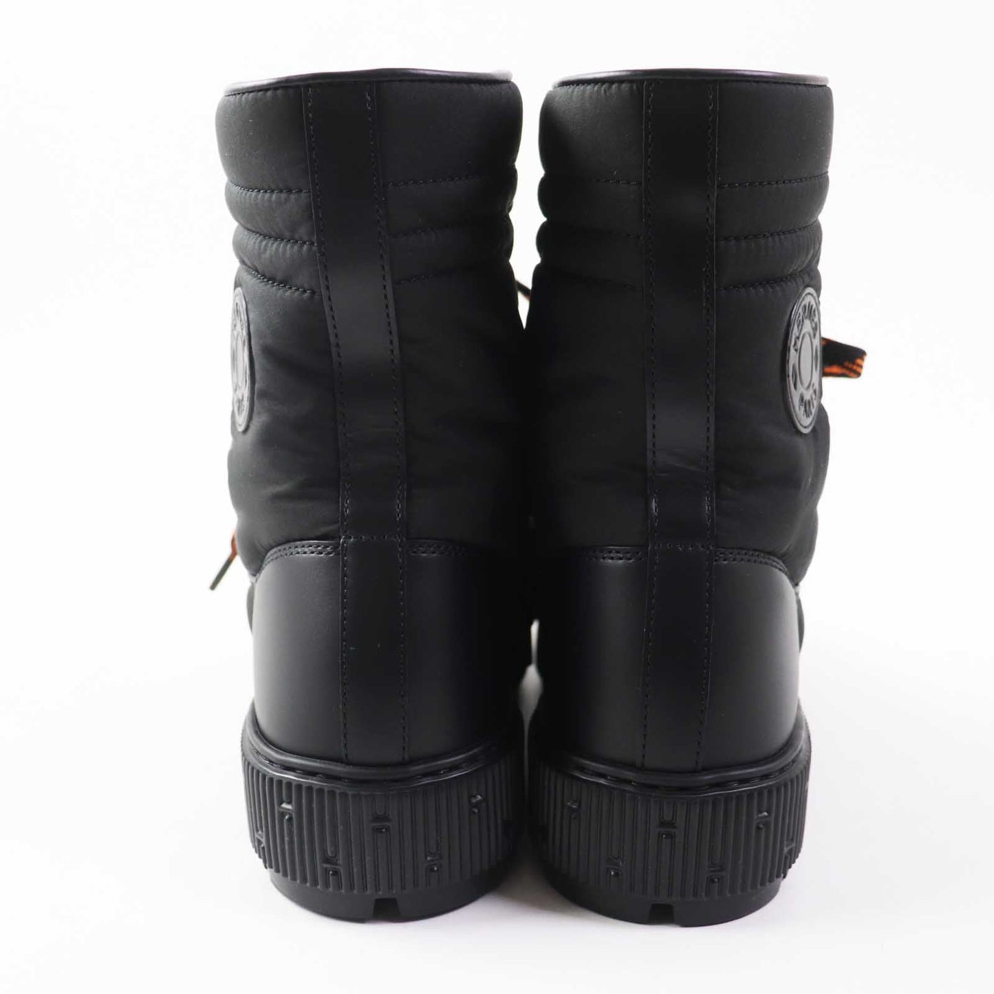 HERMES short boots Main: Leather, parachute fabric black Women 35 Used