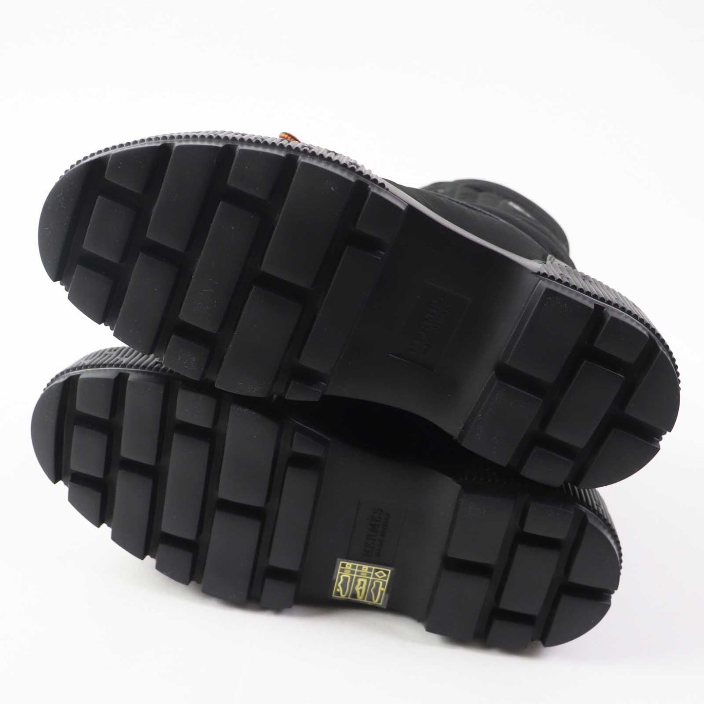 HERMES short boots Main: Leather, parachute fabric black Women 35 Used