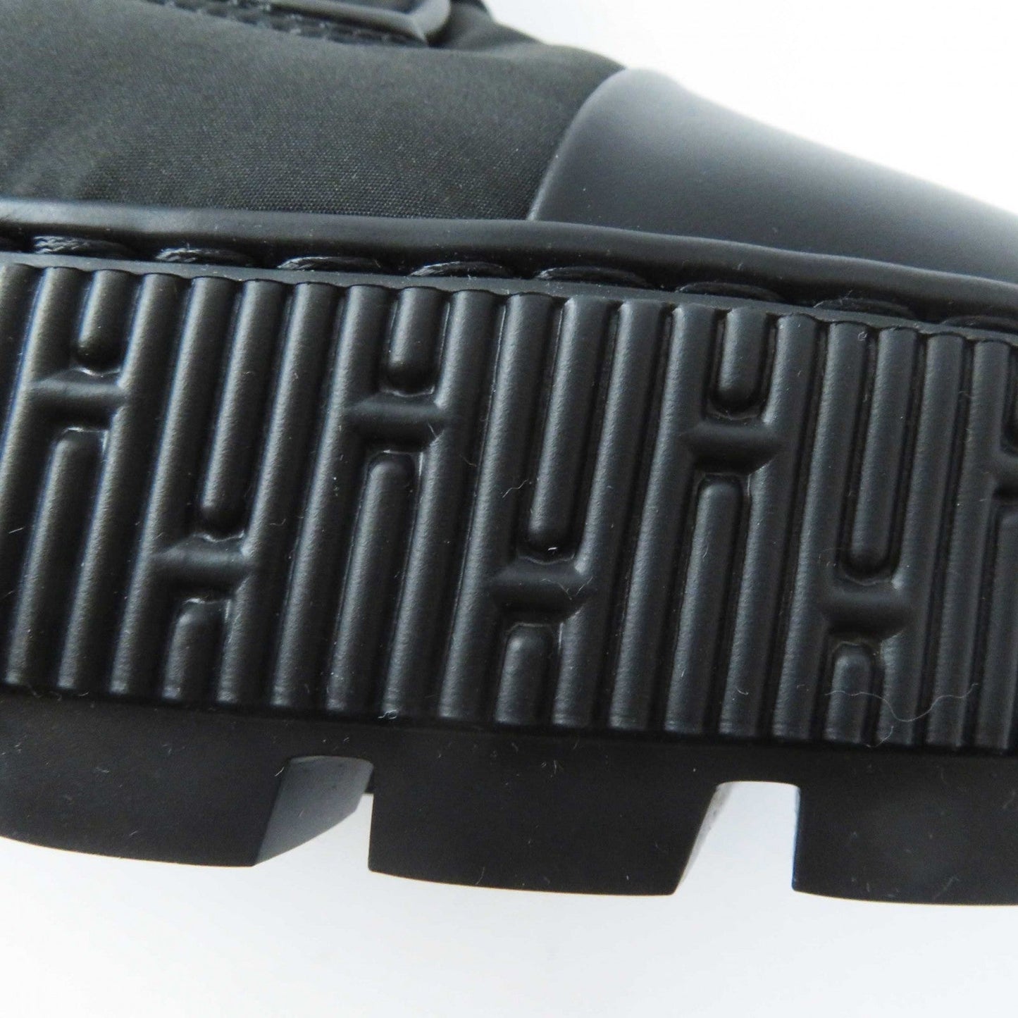 HERMES short boots Main: Leather, parachute fabric black Women 35 Used