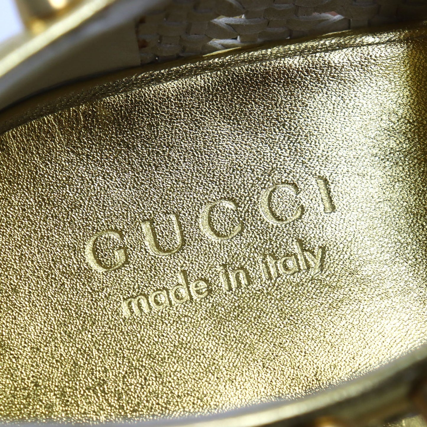 GUCCI Leather shoes Metallic leather gold 6