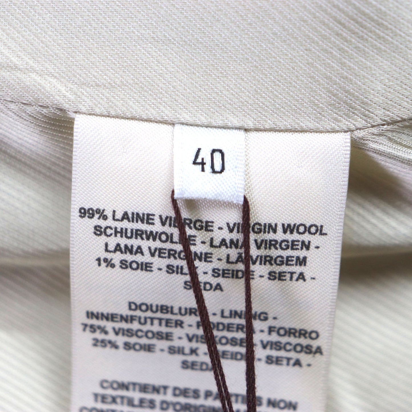 HERMES coat wool Beige type 40