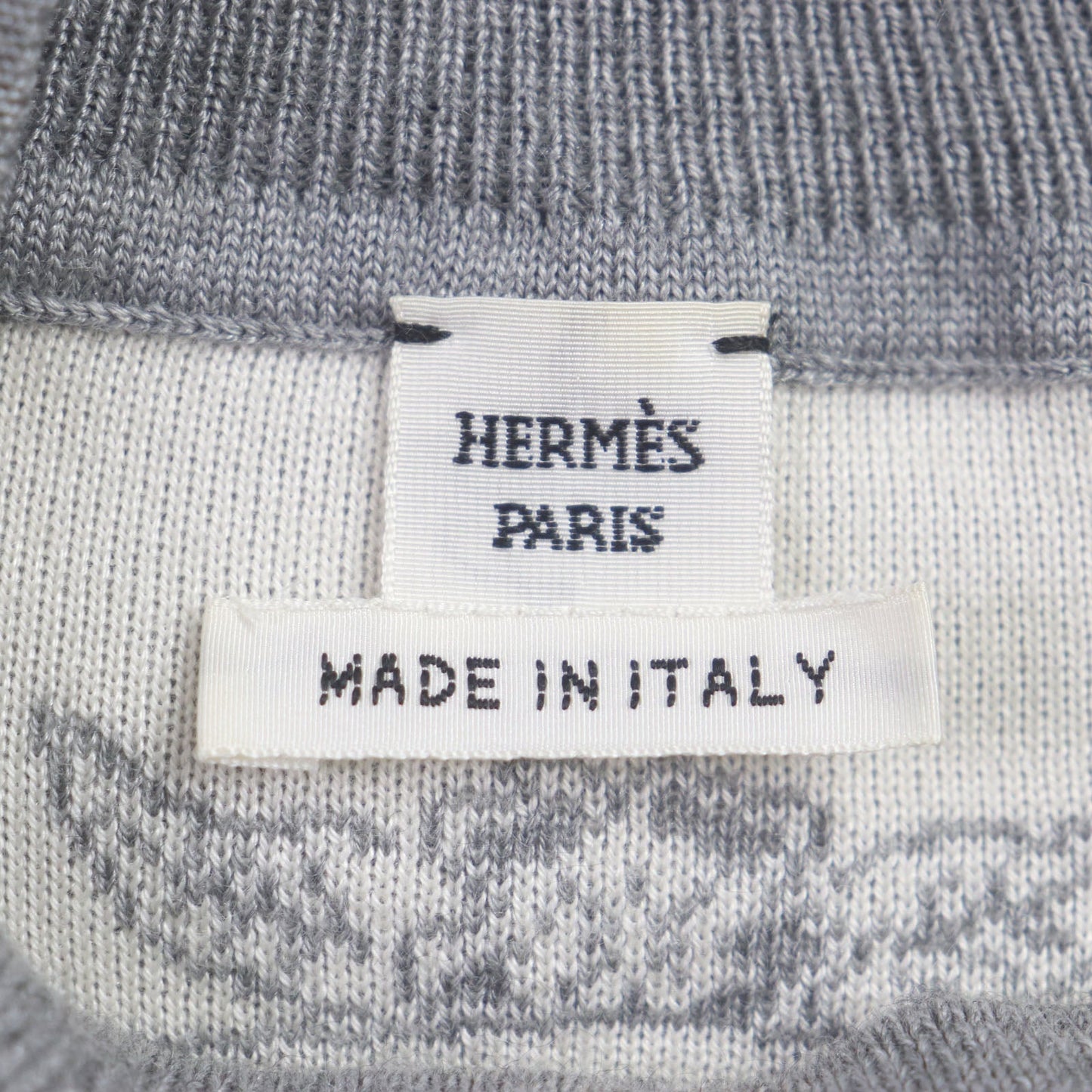 HERMES one piece cashmere gray Jungle love 34