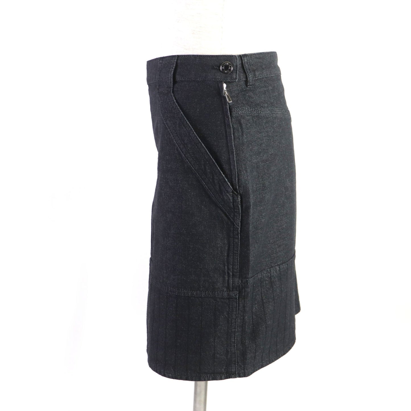 HERMES Mini skirt cotton black 36
