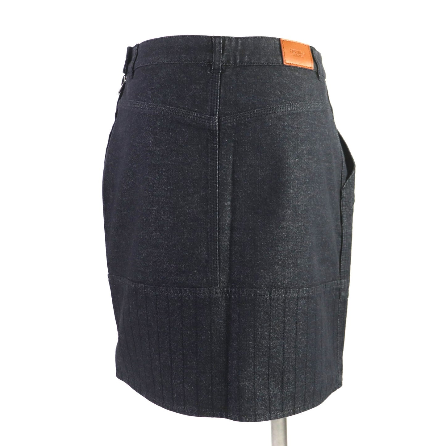 HERMES Mini skirt cotton black 36