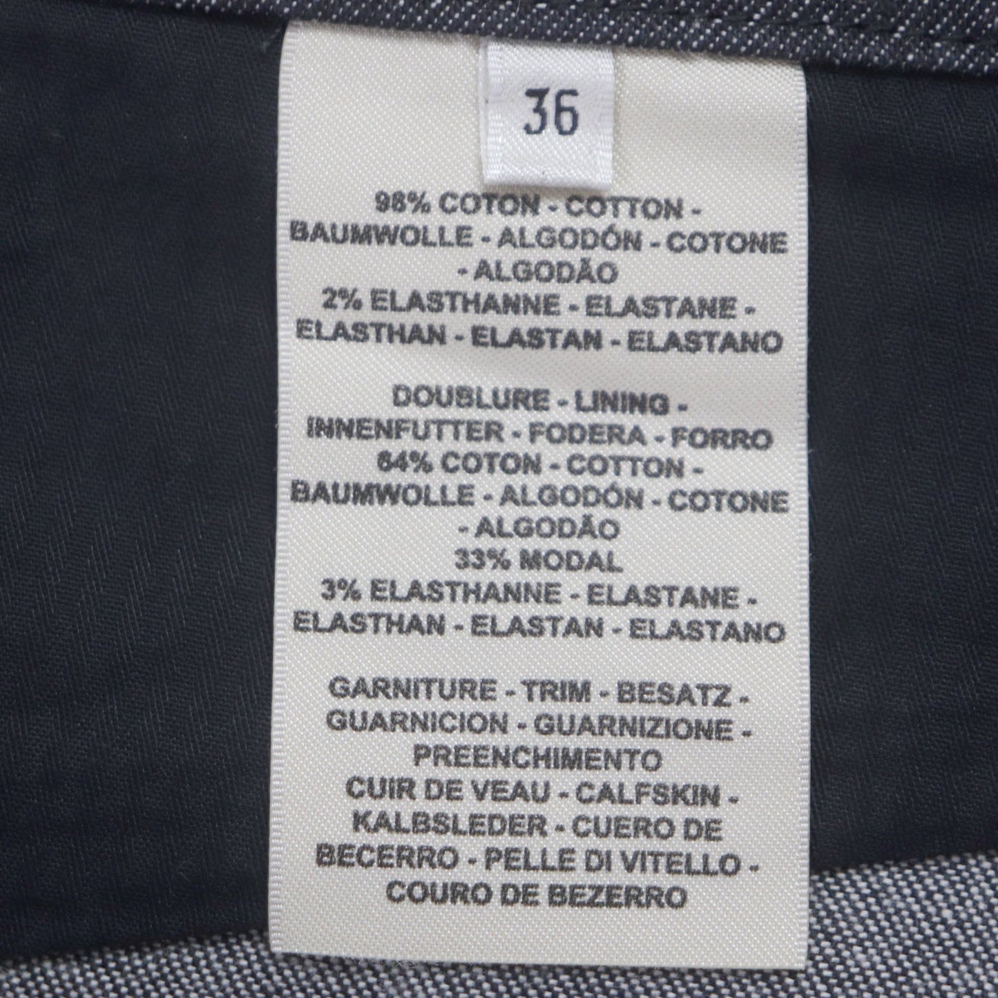 HERMES Mini skirt cotton black 36