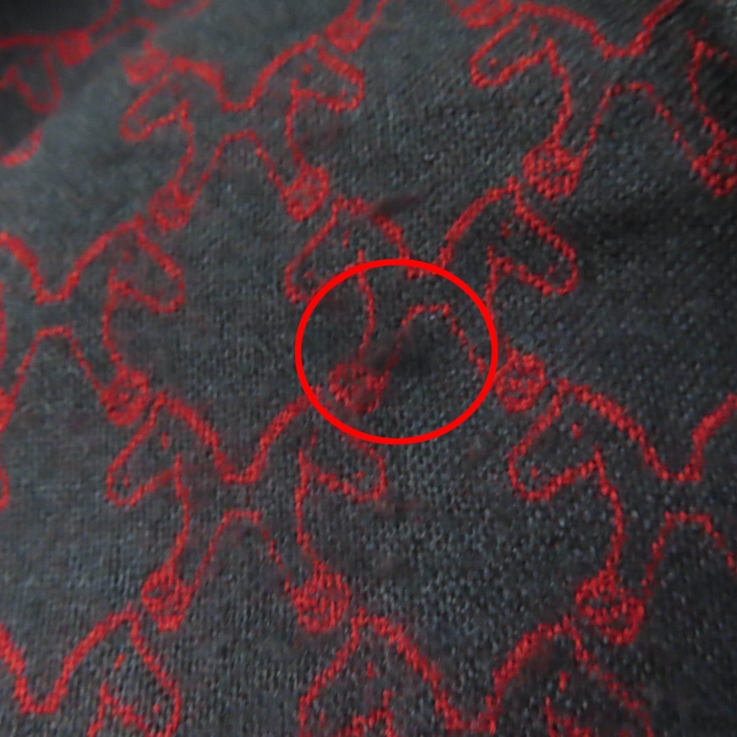 HERMES Scarf Main: 70% cashmere, Main: 30% silk Navy red Women Used