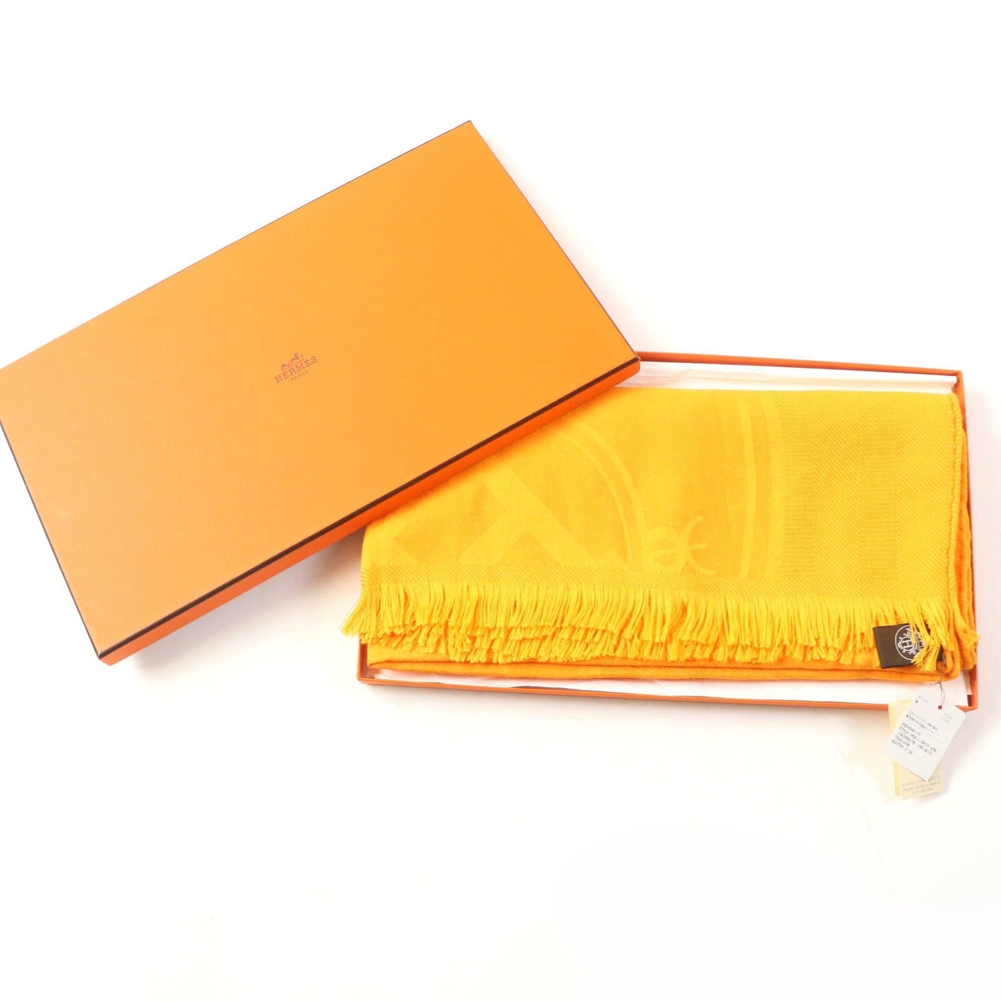 HERMES Stall H262494S cashmere Orange New Libris