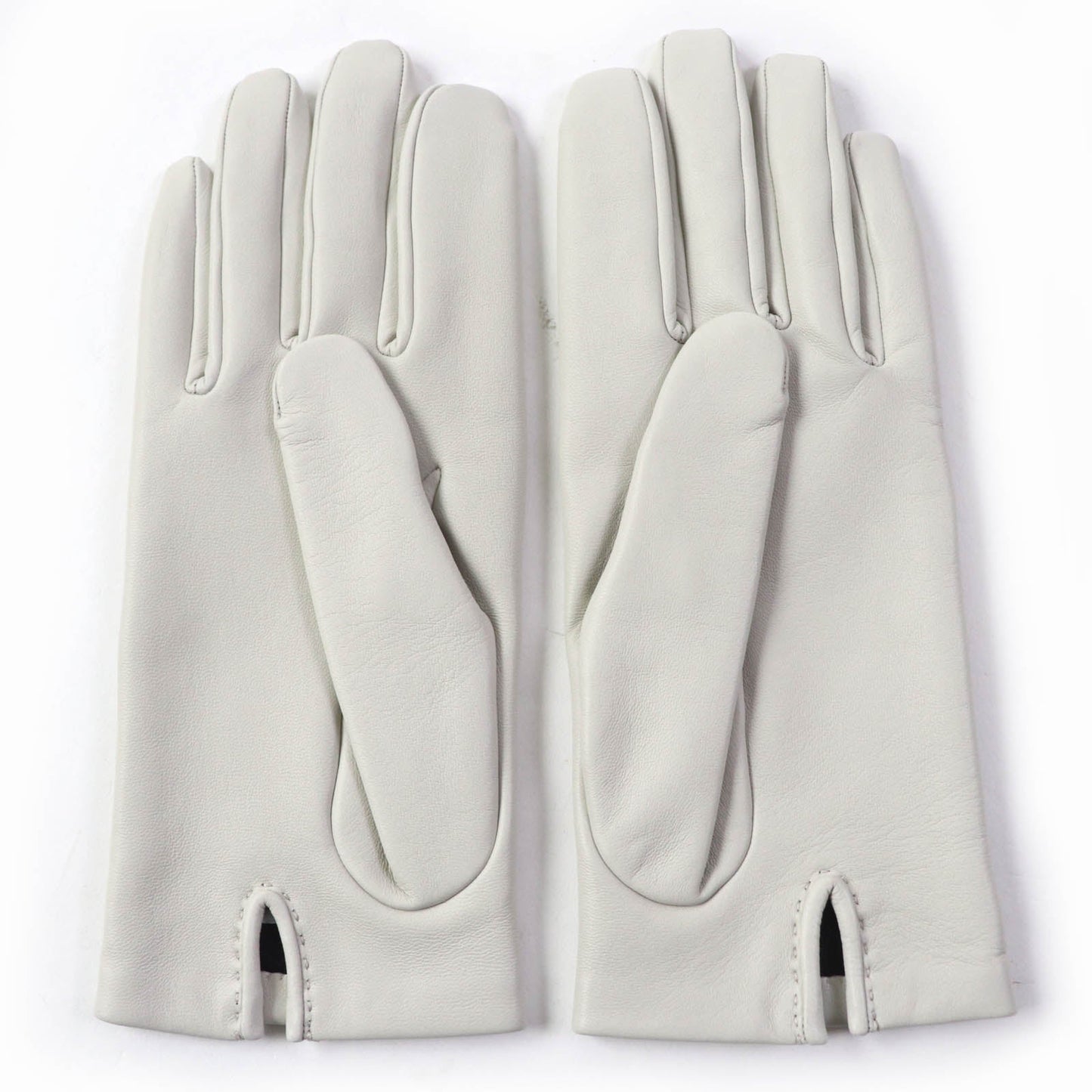 HERMES gloves leather Light gray Chene Dunkle 7.5