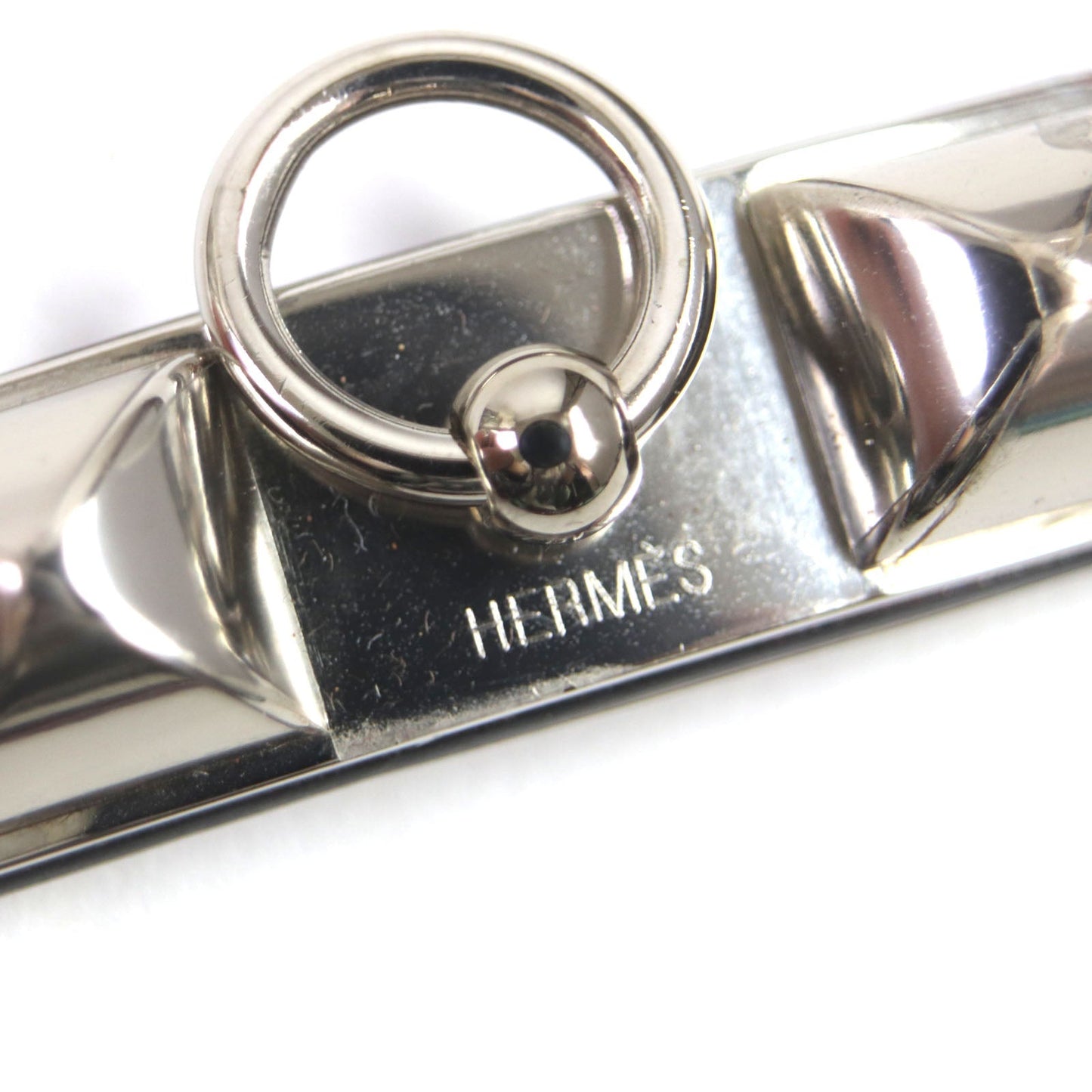 HERMES bracelet leather Red brown Cory Edssian S