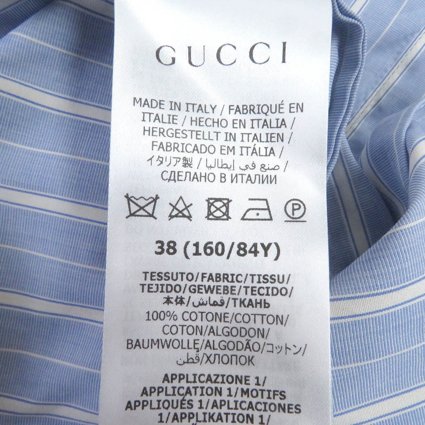 GUCCI one piece 705696 cotton Light blue 38
