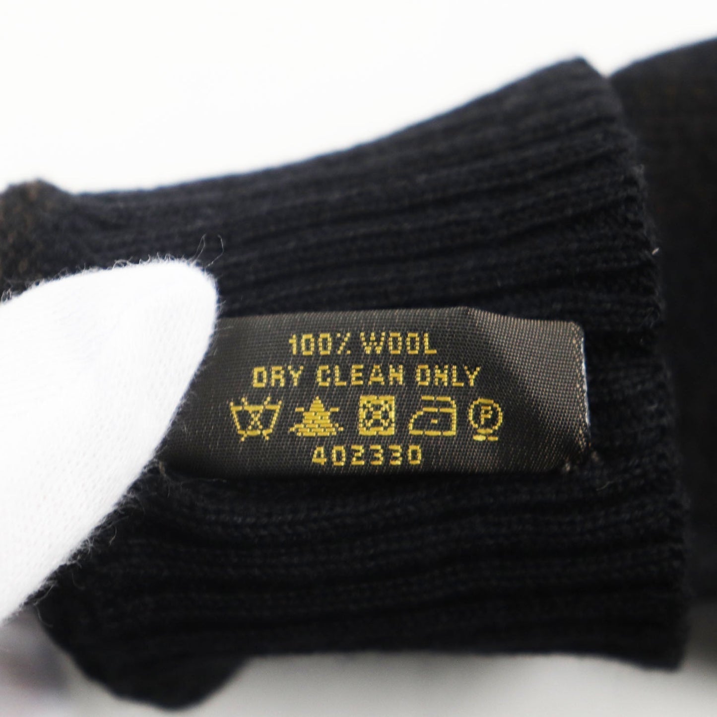 LOUIS VUITTON gloves 402330 wool Black brown Gompute Damier