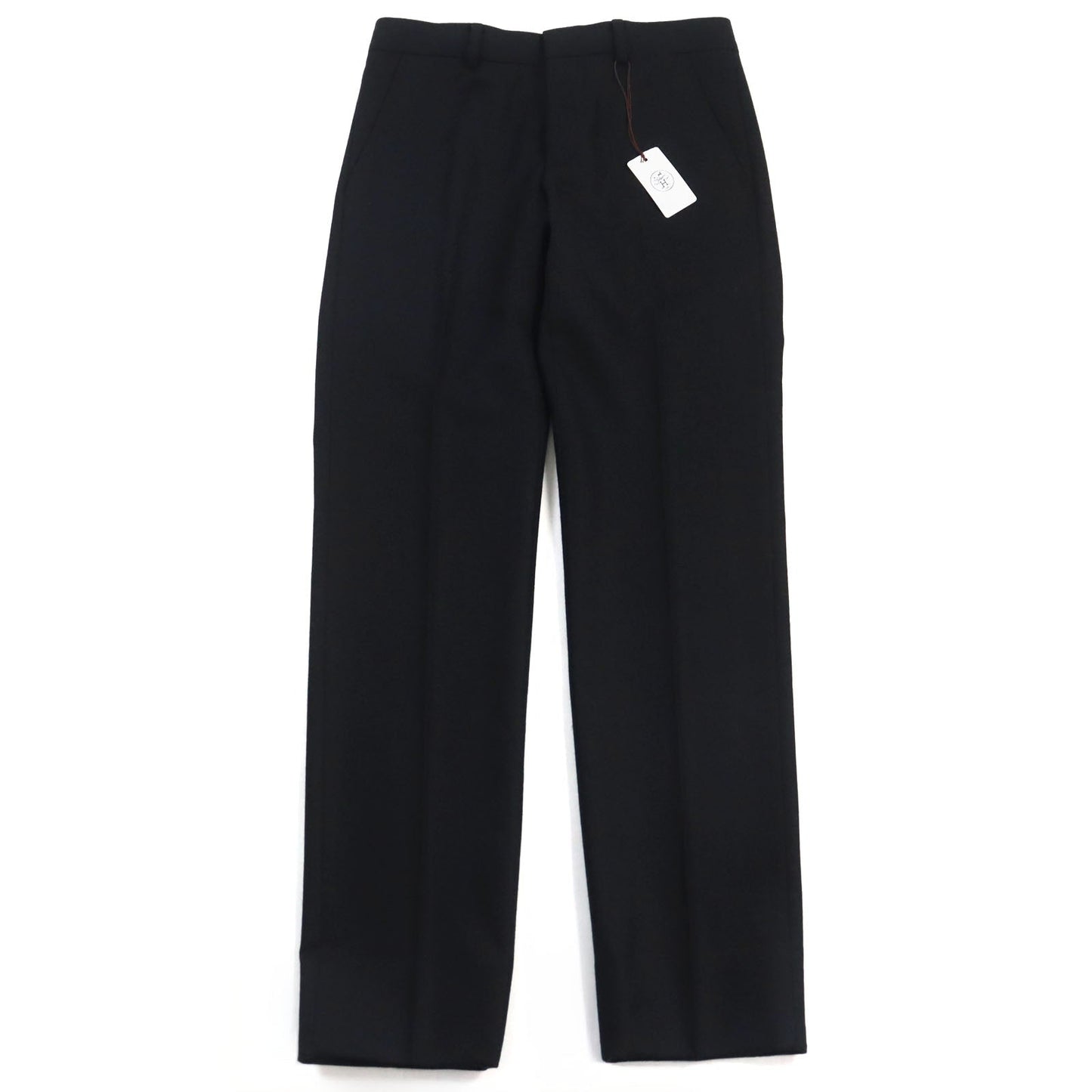 HERMES slacks wool black 38