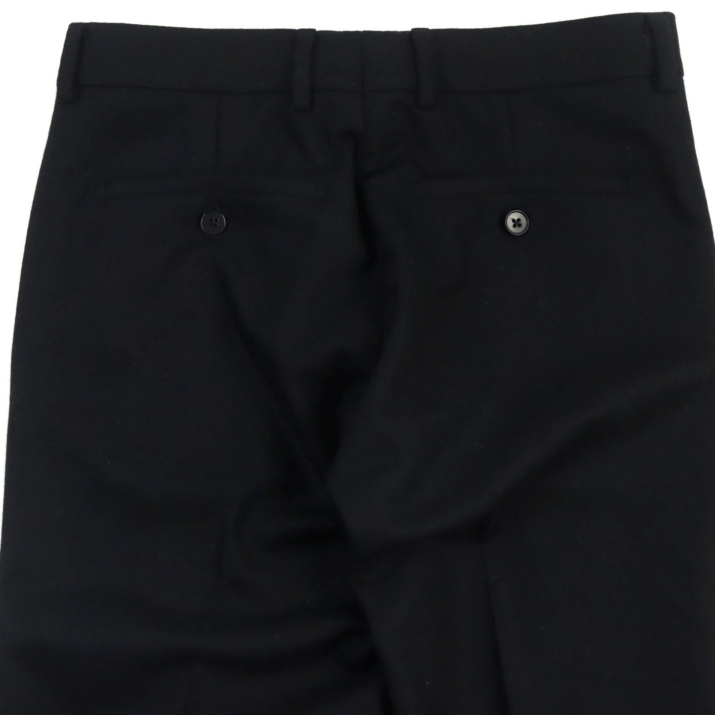 HERMES slacks wool black 38