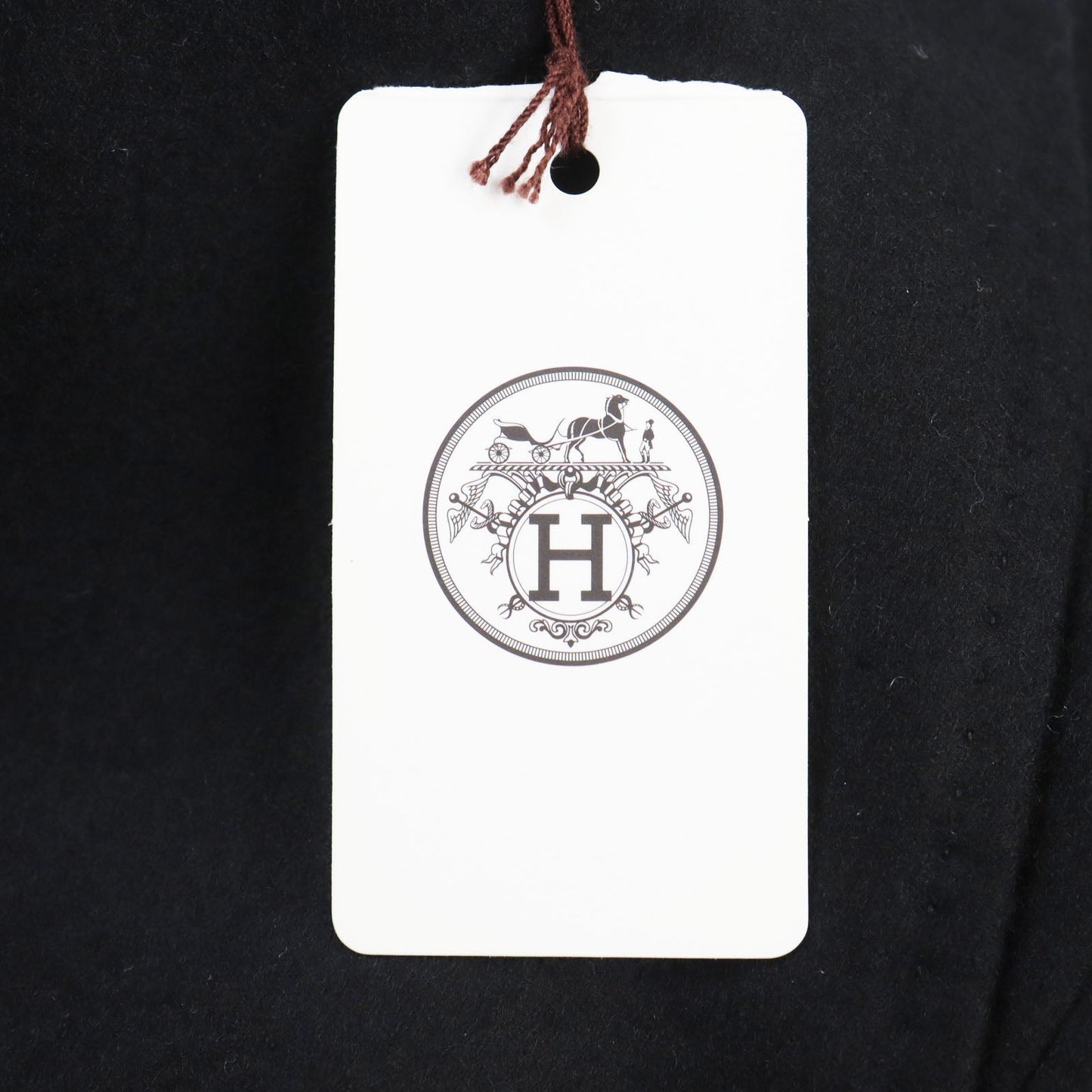 HERMES slacks wool black 38