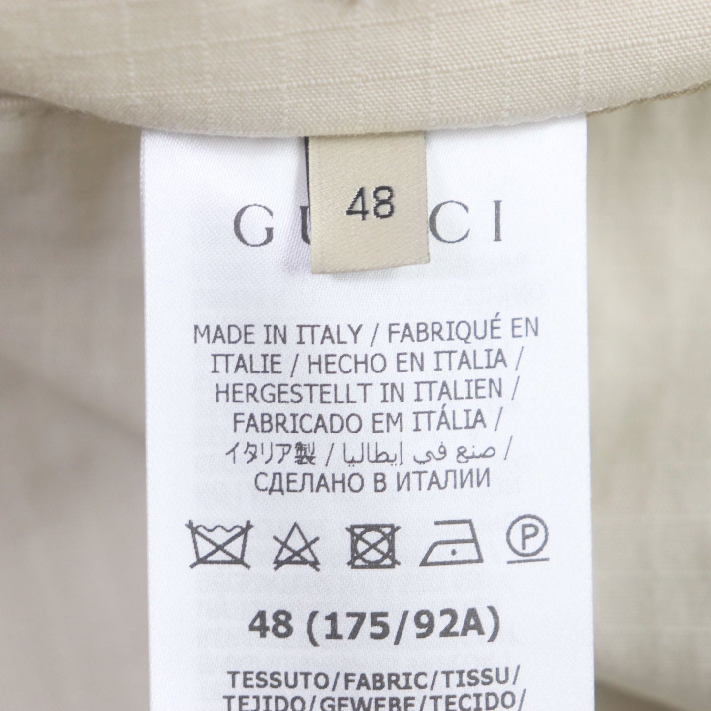 GUCCI 669142 Outer: 70% cotton, Outer: 30% nylon, Lining: 100% rayon, Applique: 100% polyester Multi mens 48 Used