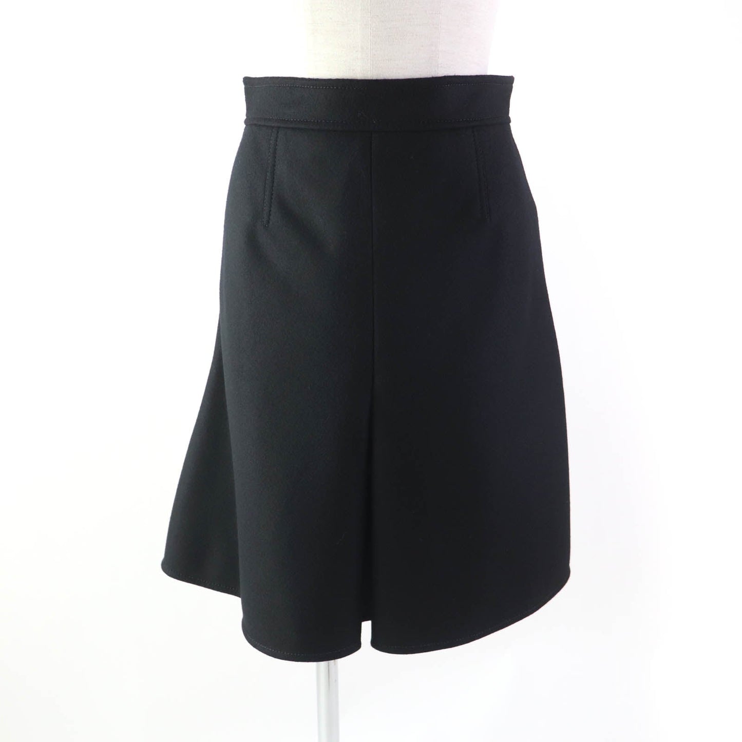 LOUIS VUITTON flare skirt wool black 36