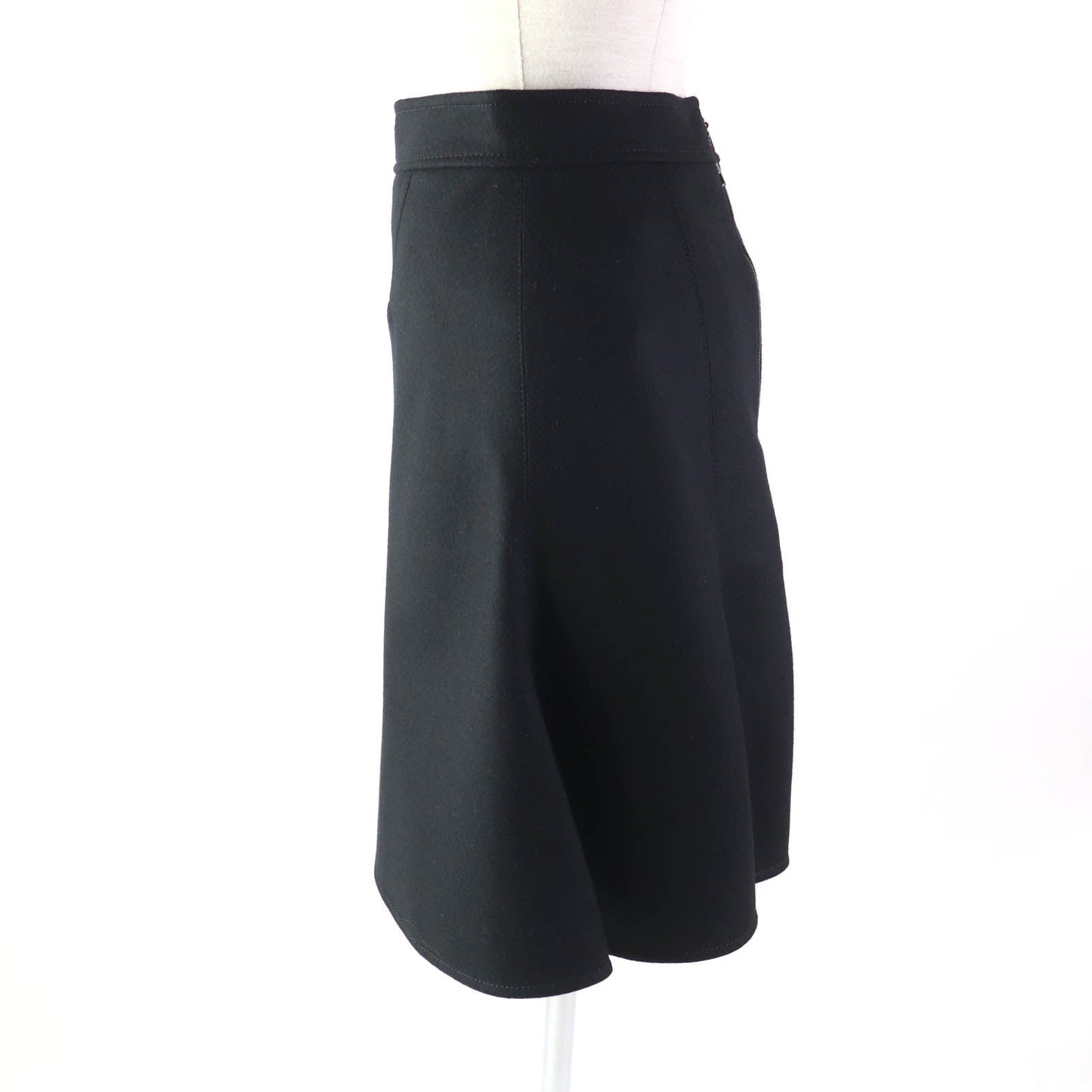 LOUIS VUITTON flare skirt wool black 36