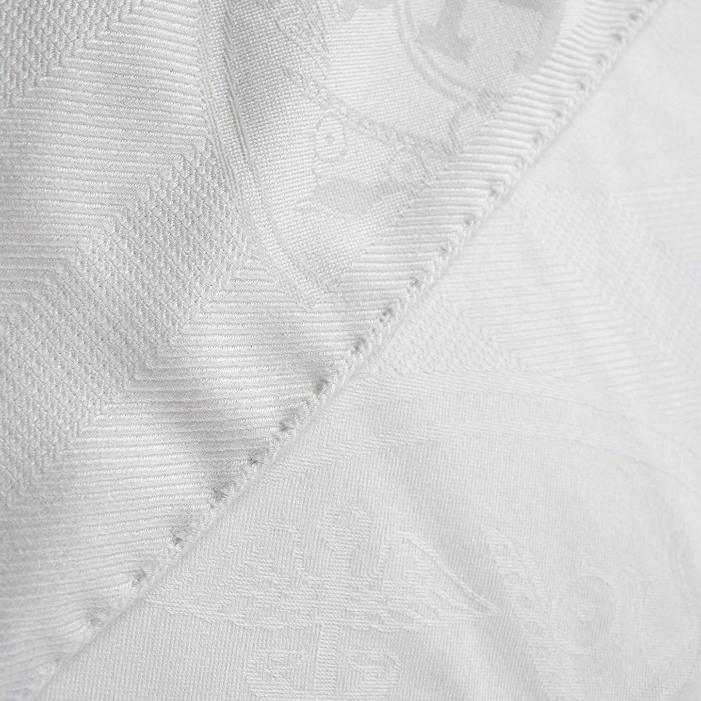 HERMES scarf Main: 85% cashmere, Main: 15% silk, Part: , Leather part: sheepskin Light Greige Losange New Libris Women Used