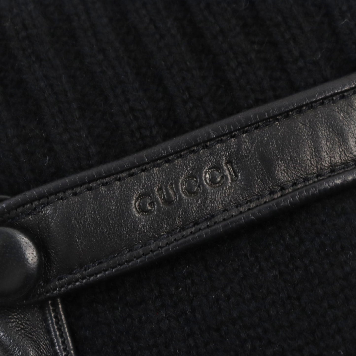 GUCCI gloves 452573 Lamb leather black S