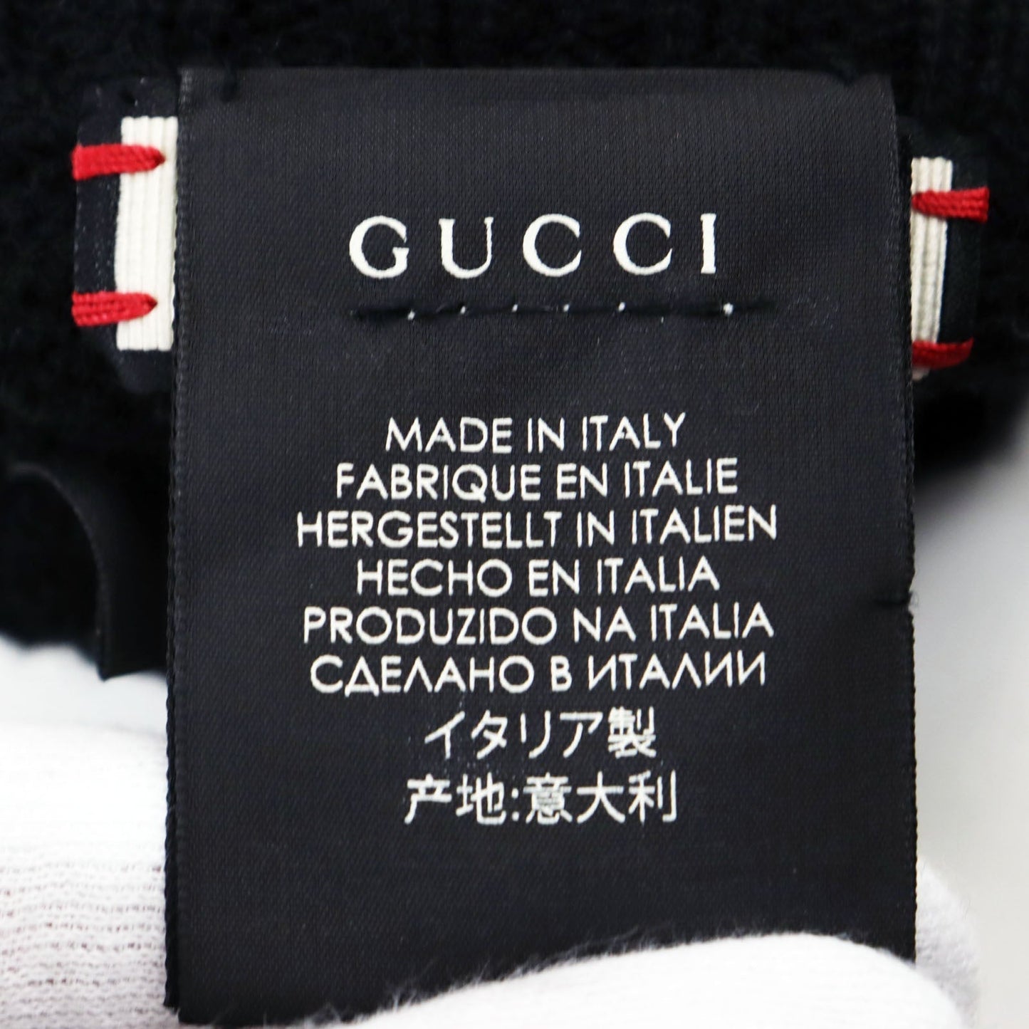 GUCCI gloves 452573 Lamb leather black S