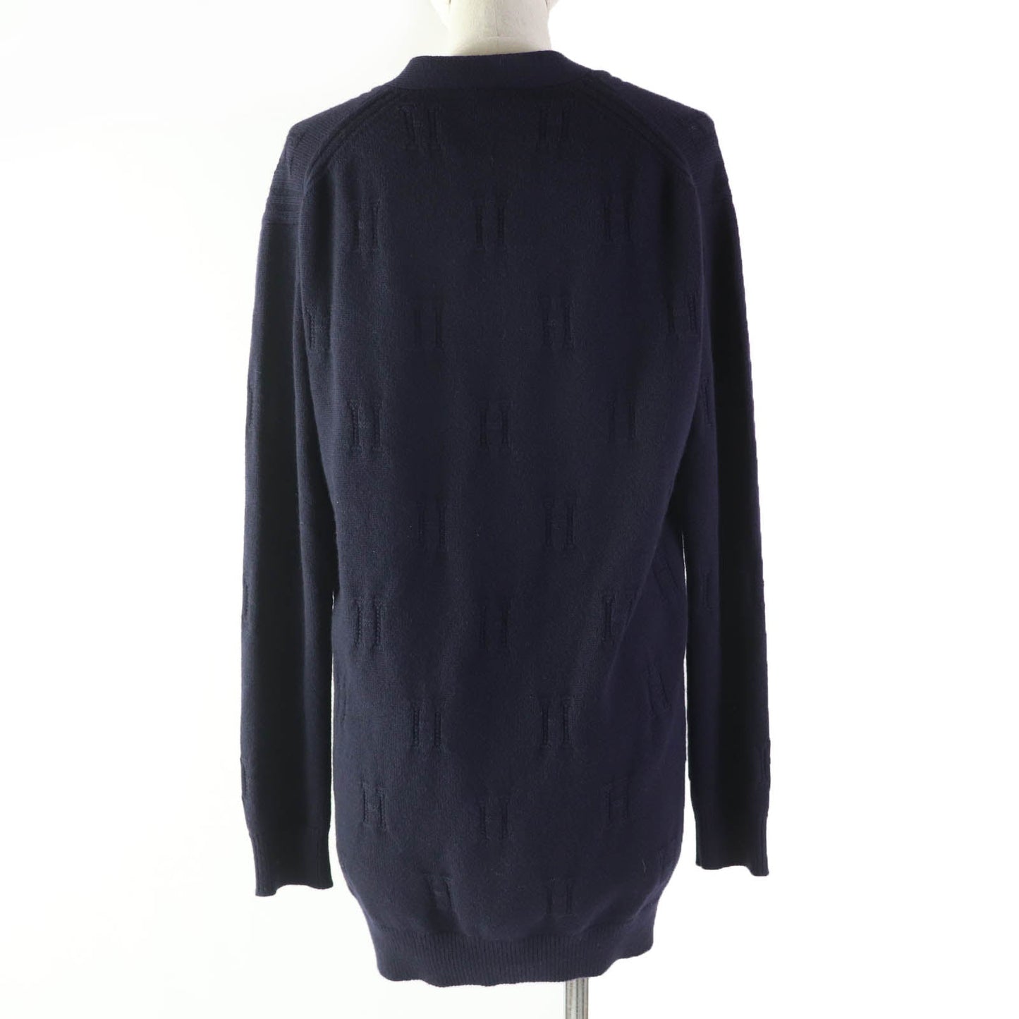 HERMES cardigan wool Navy 34