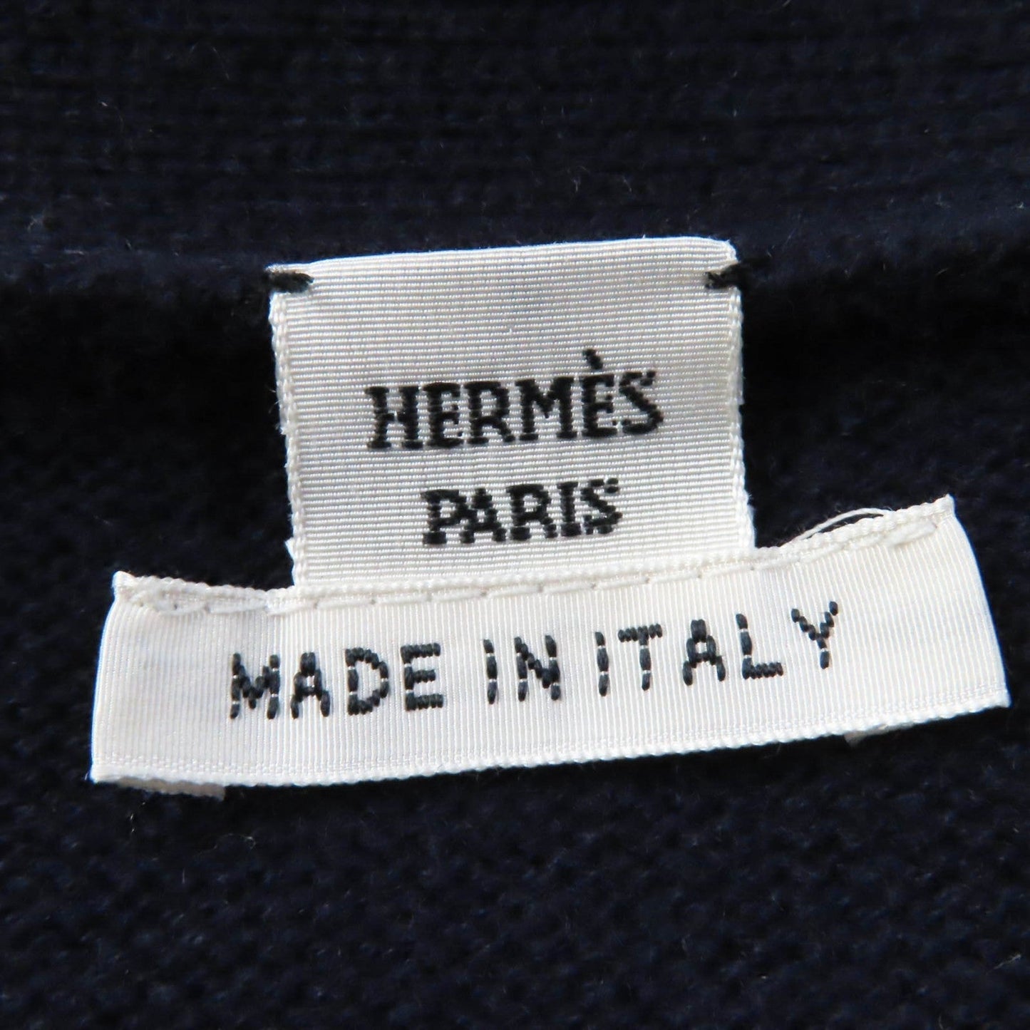 HERMES cardigan wool Navy 34