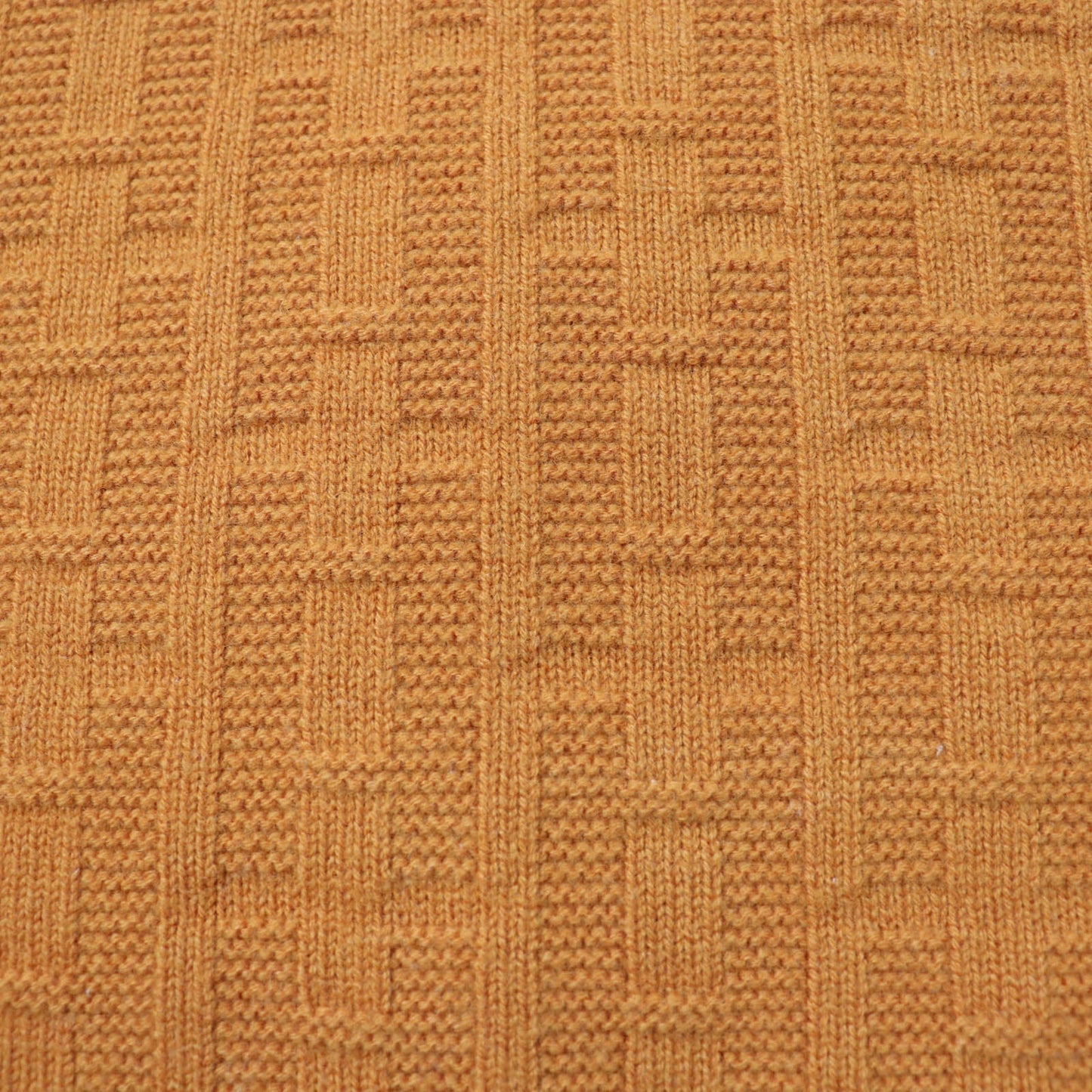 HERMES Short sleeve knit 3E2639DB wool Orange 34