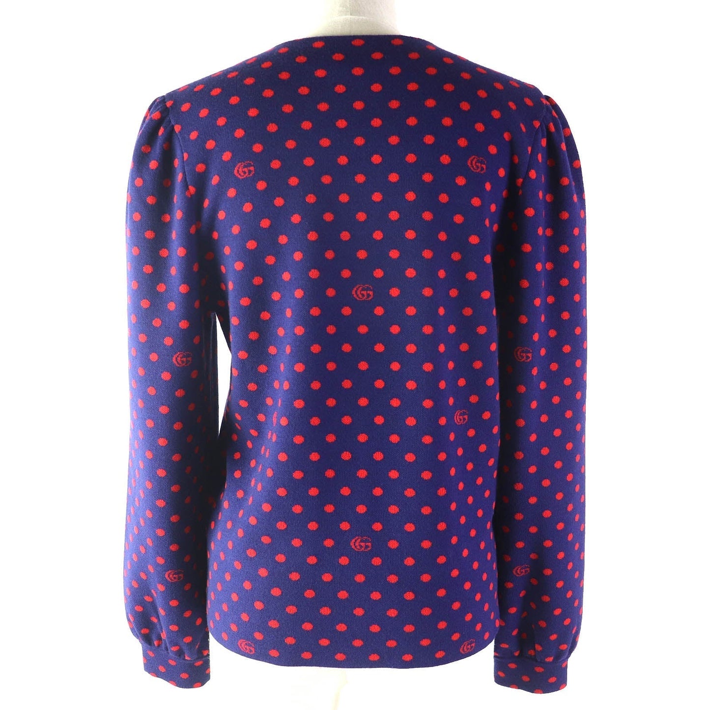 GUCCI cardigan 623609 wool Navy red S