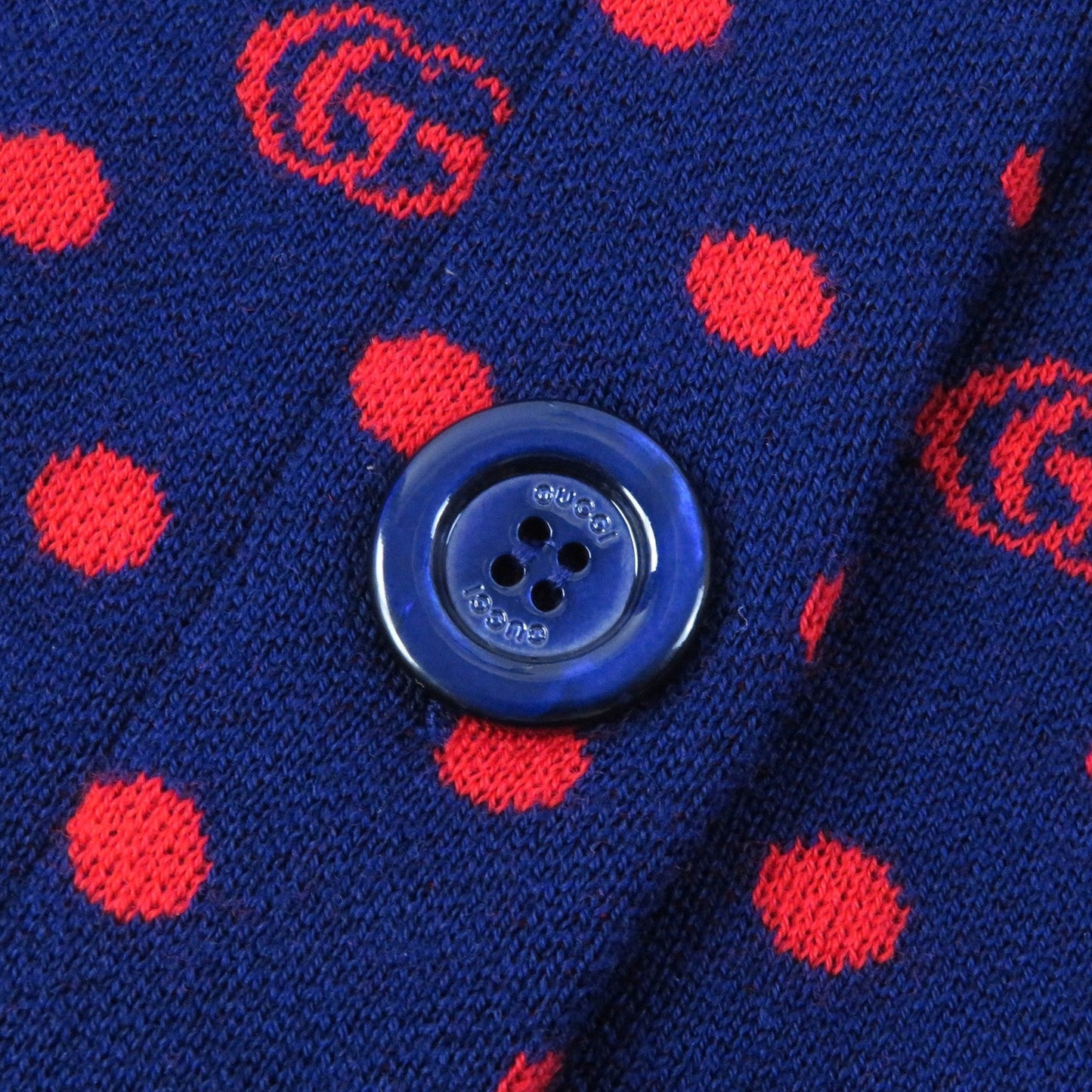GUCCI cardigan 623609 wool Navy red S