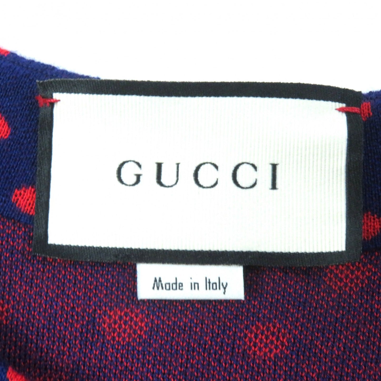 GUCCI cardigan 623609 wool Navy red S