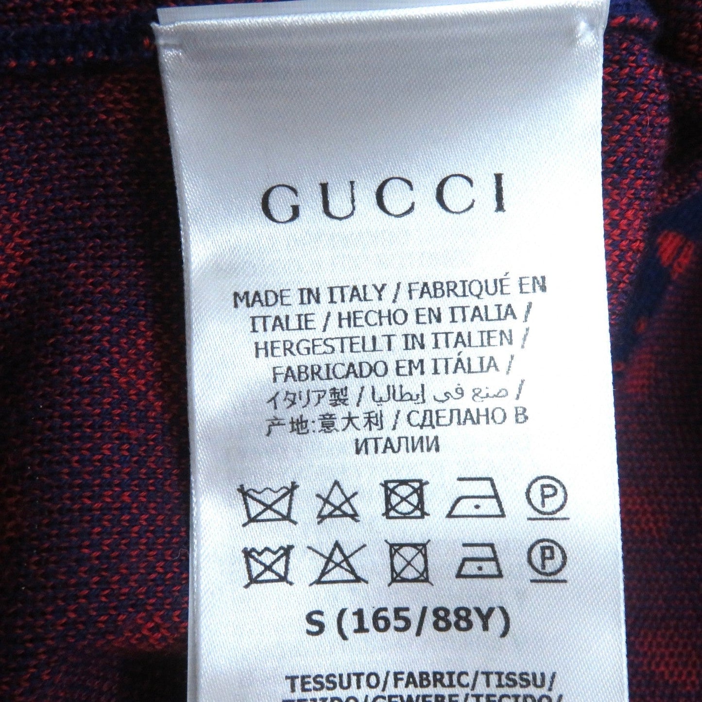 GUCCI cardigan 623609 wool Navy red S